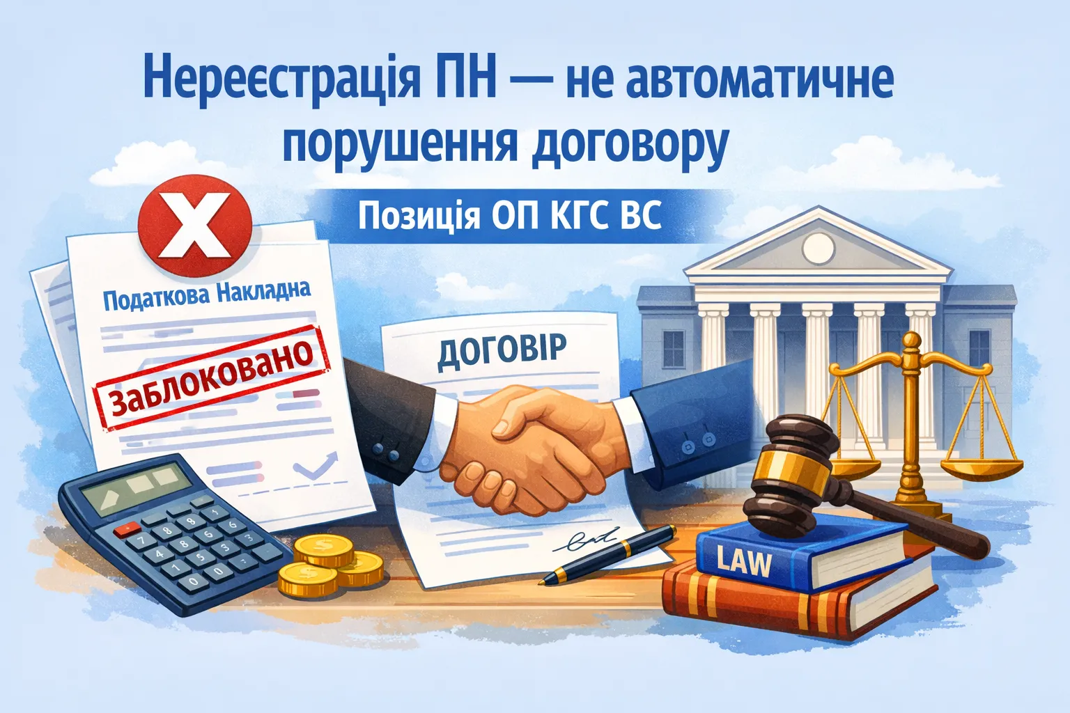 Нереєстрація ПН — не автоматичне порушення договору: позиція ОП КГС ВС Нереєстрація ПН — не автоматичне порушення договору: позиція ОП КГС ВС
