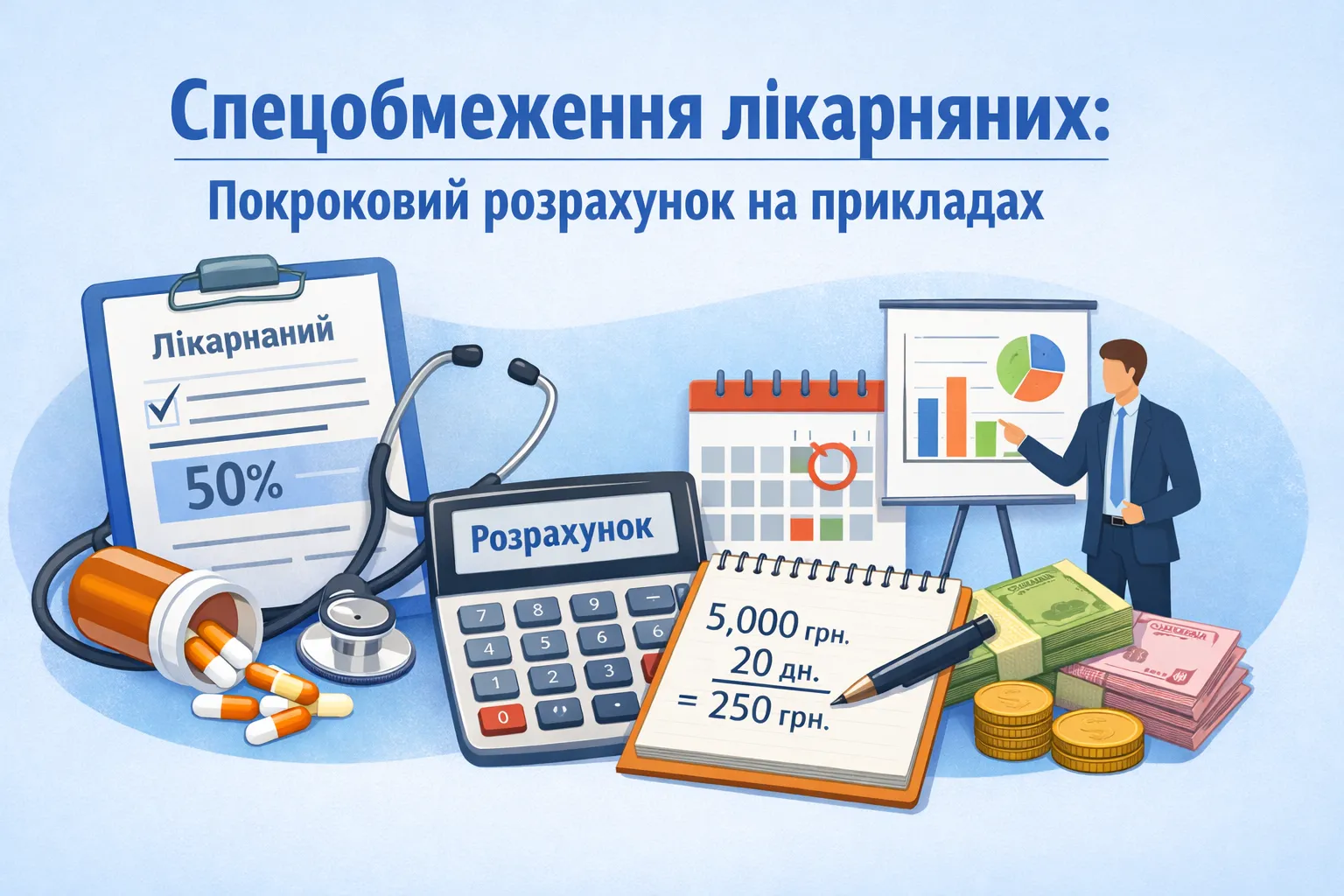 Спецобмеження лікарняних: покроковий розрахунок на прикладах