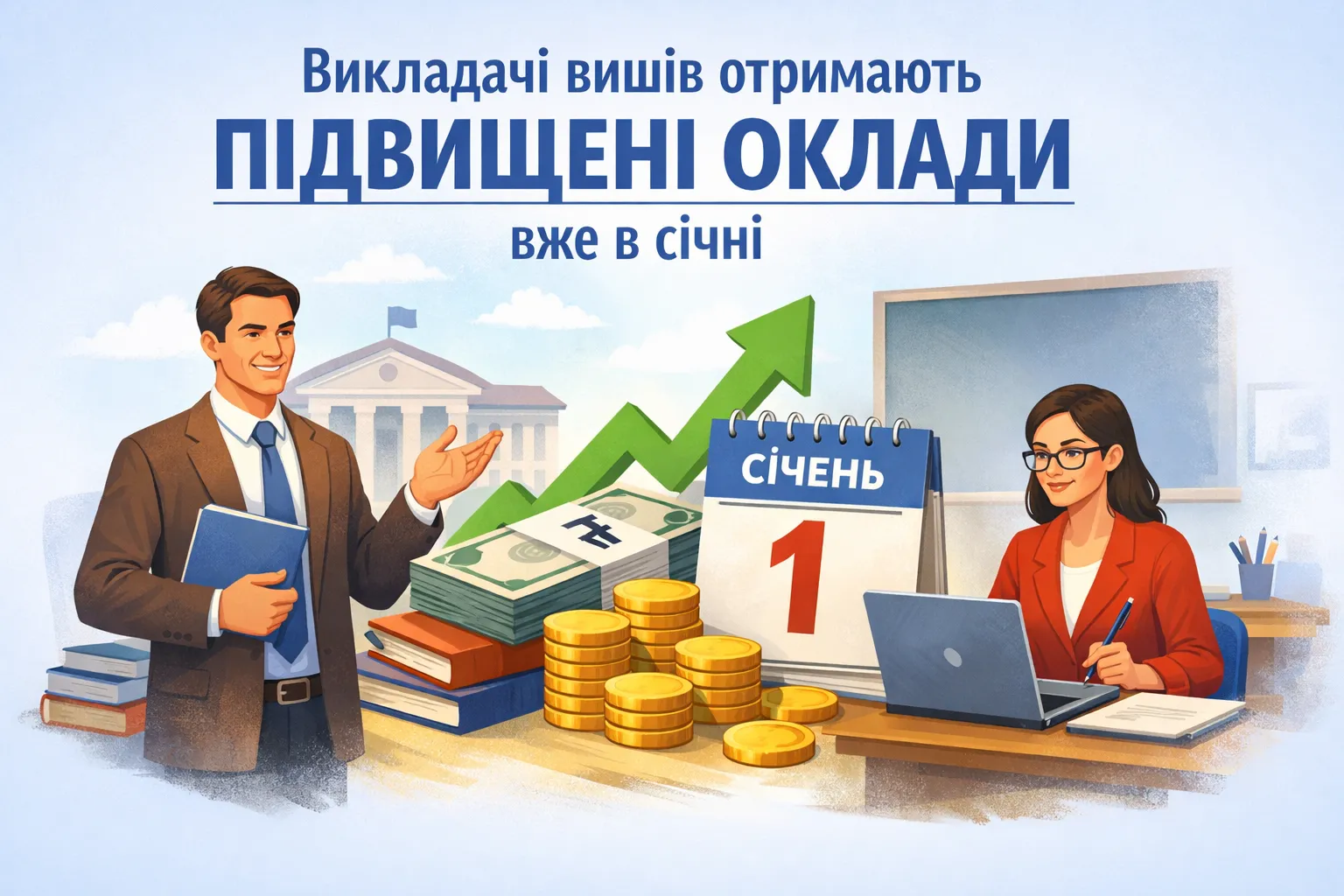 Викладачі вишів отримають підвищені оклади вже в січні