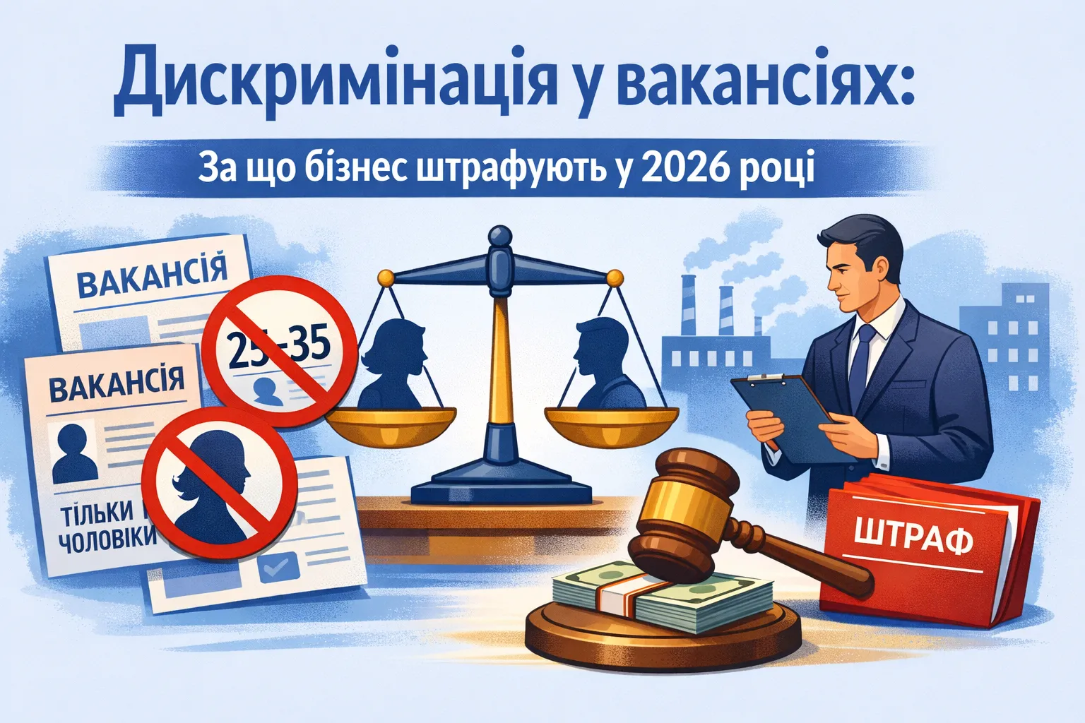 Дискримінация в вакансиях: за что бизнес штрафуют в 2026 году