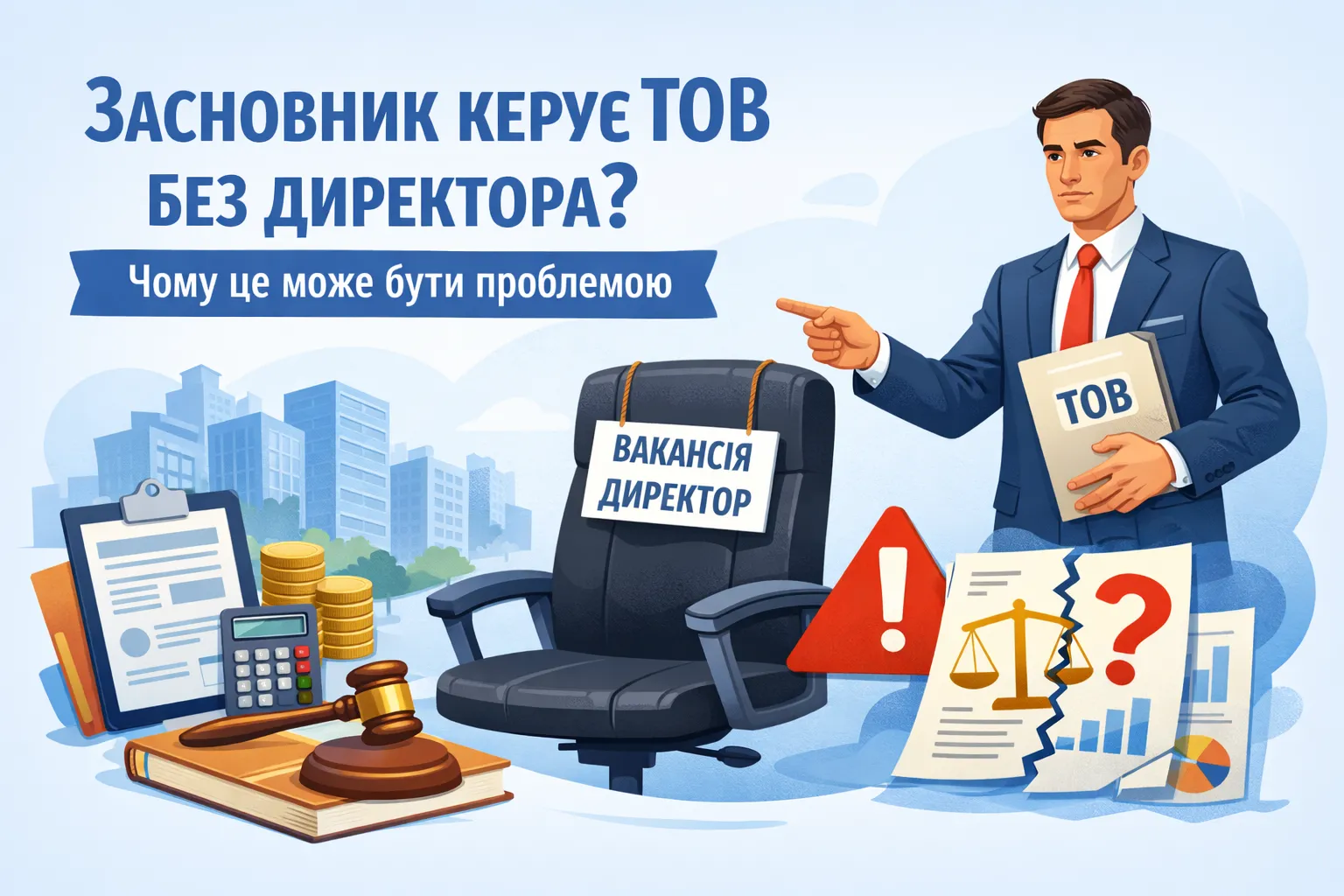 Засновник керує ТОВ без директора?  Чому це може бути проблемою
