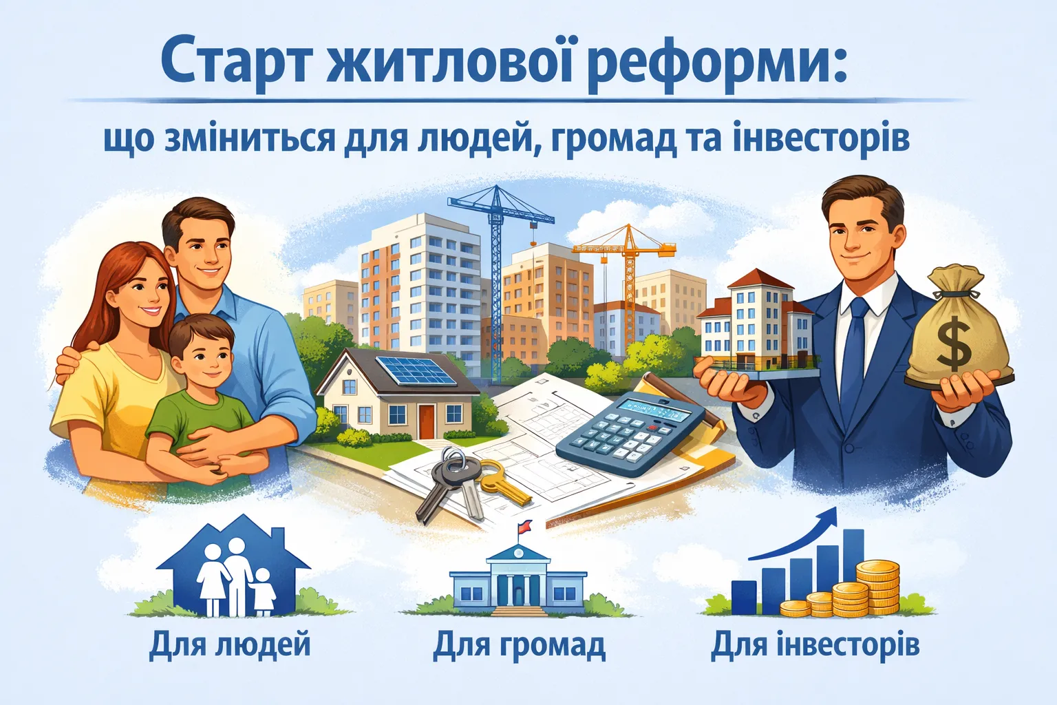 Старт житлової реформи: що зміниться для людей, громад та інвесторів