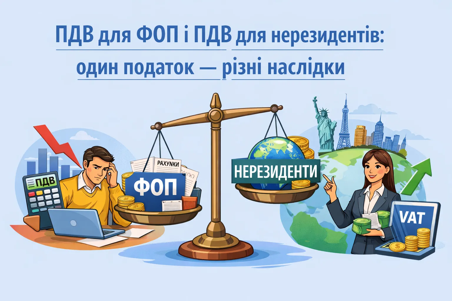 ПДВ для ФОП і ПДВ для нерезидентів: один податок — різні наслідки
