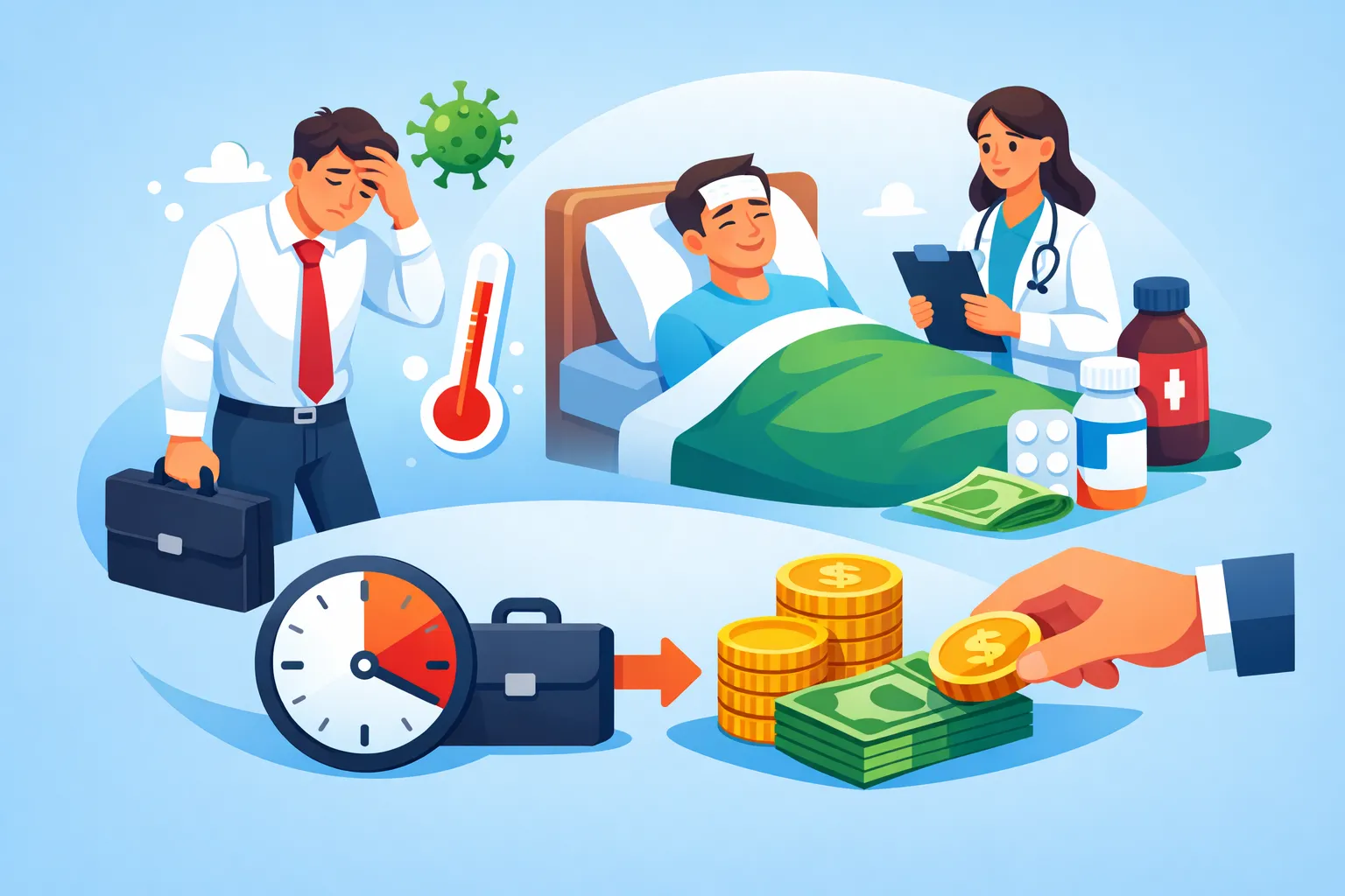 Лікарняний після робочого дня: як оплатити?