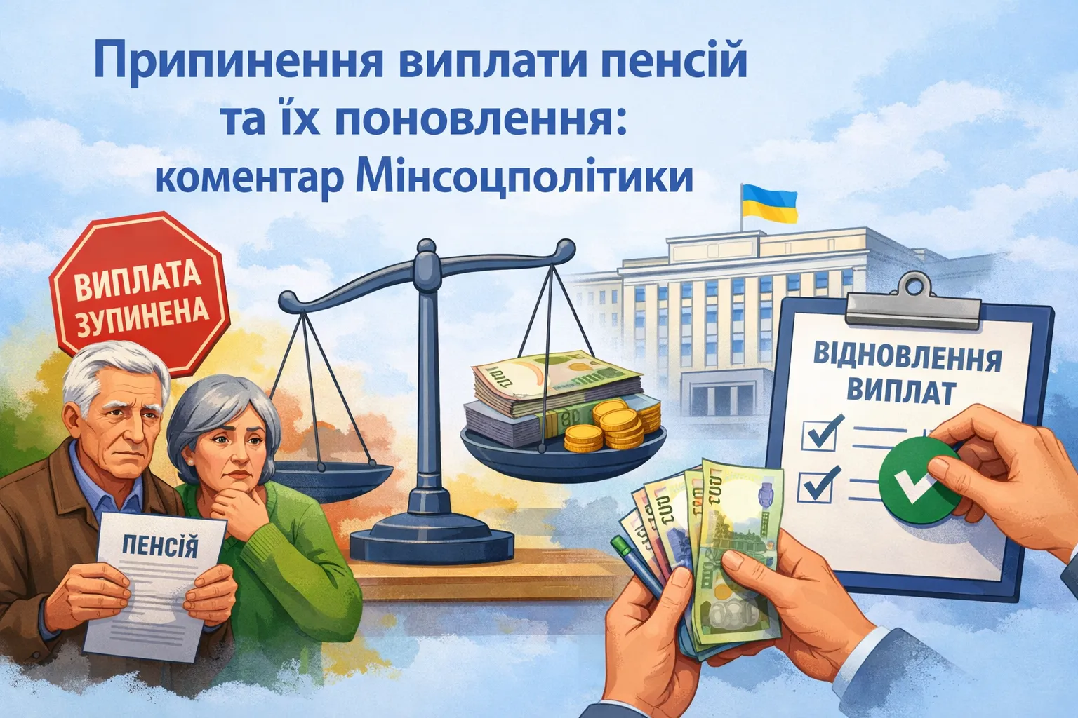 Прекращение выплаты пенсий и их восстановление: комментарий Минсоцполитики