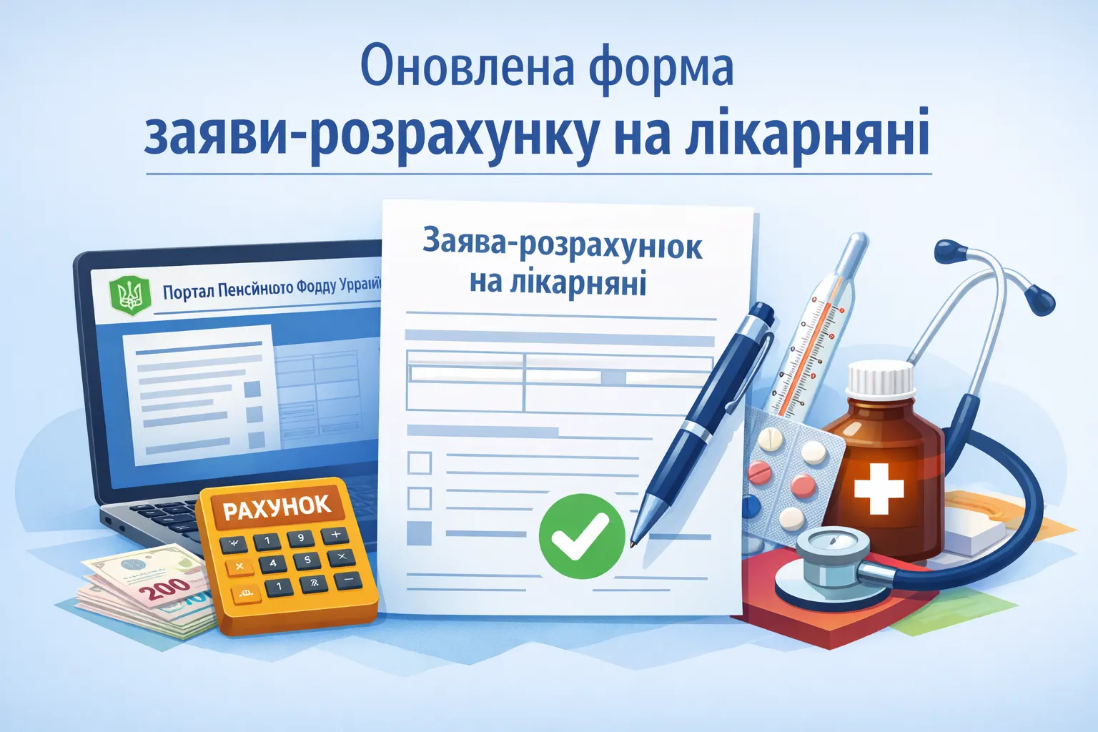 На порталі ПФУ з’явилася оновлена форма заяви-розрахунку на лікарняні