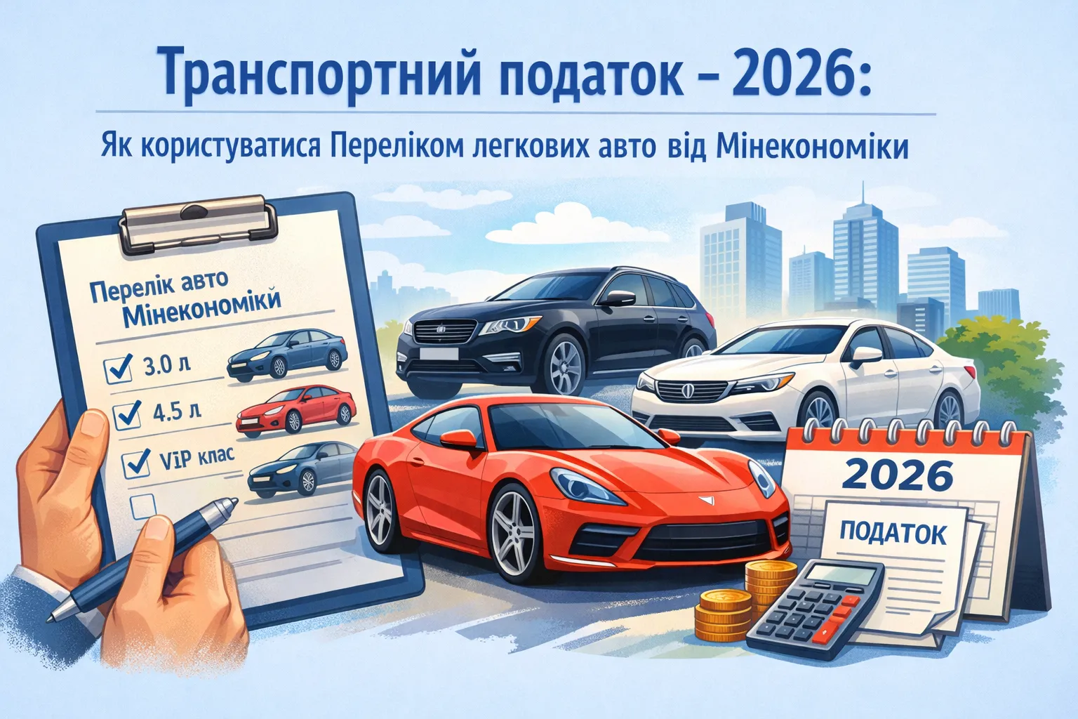 Транспортный налог – 2026: как пользоваться Перечнем легковых авто от Минэкономики