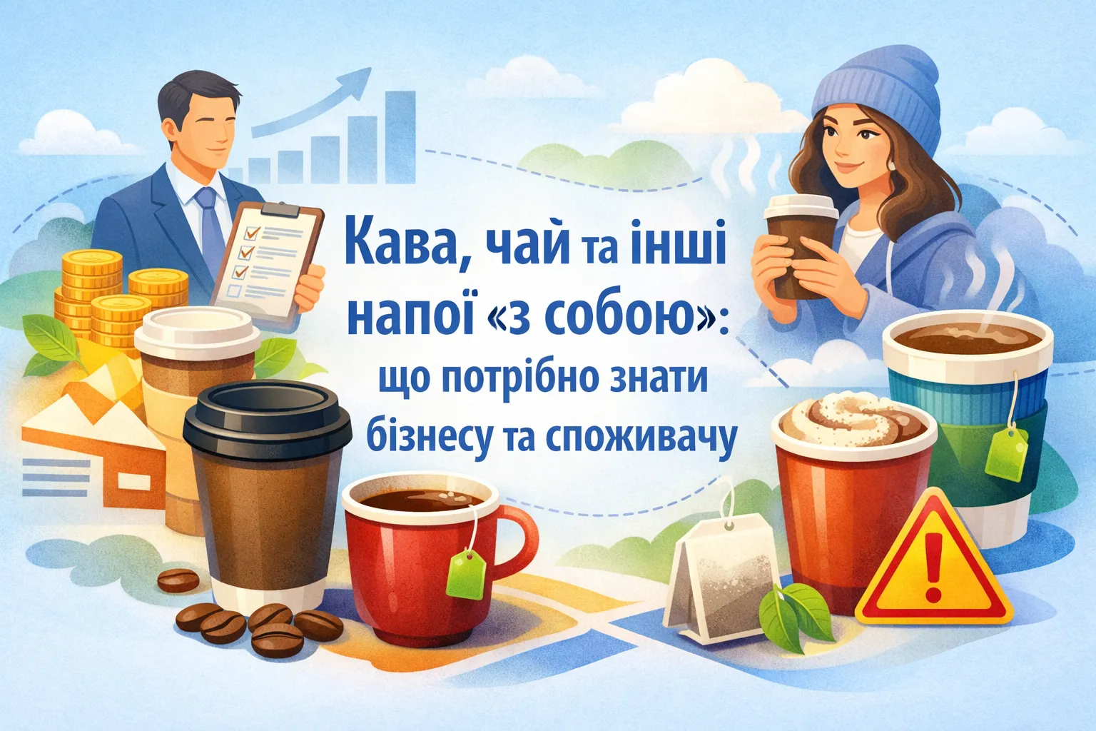 Кава, чай і інші гарячі напої «з собою»: що потрібно знати бізнесу та споживачу