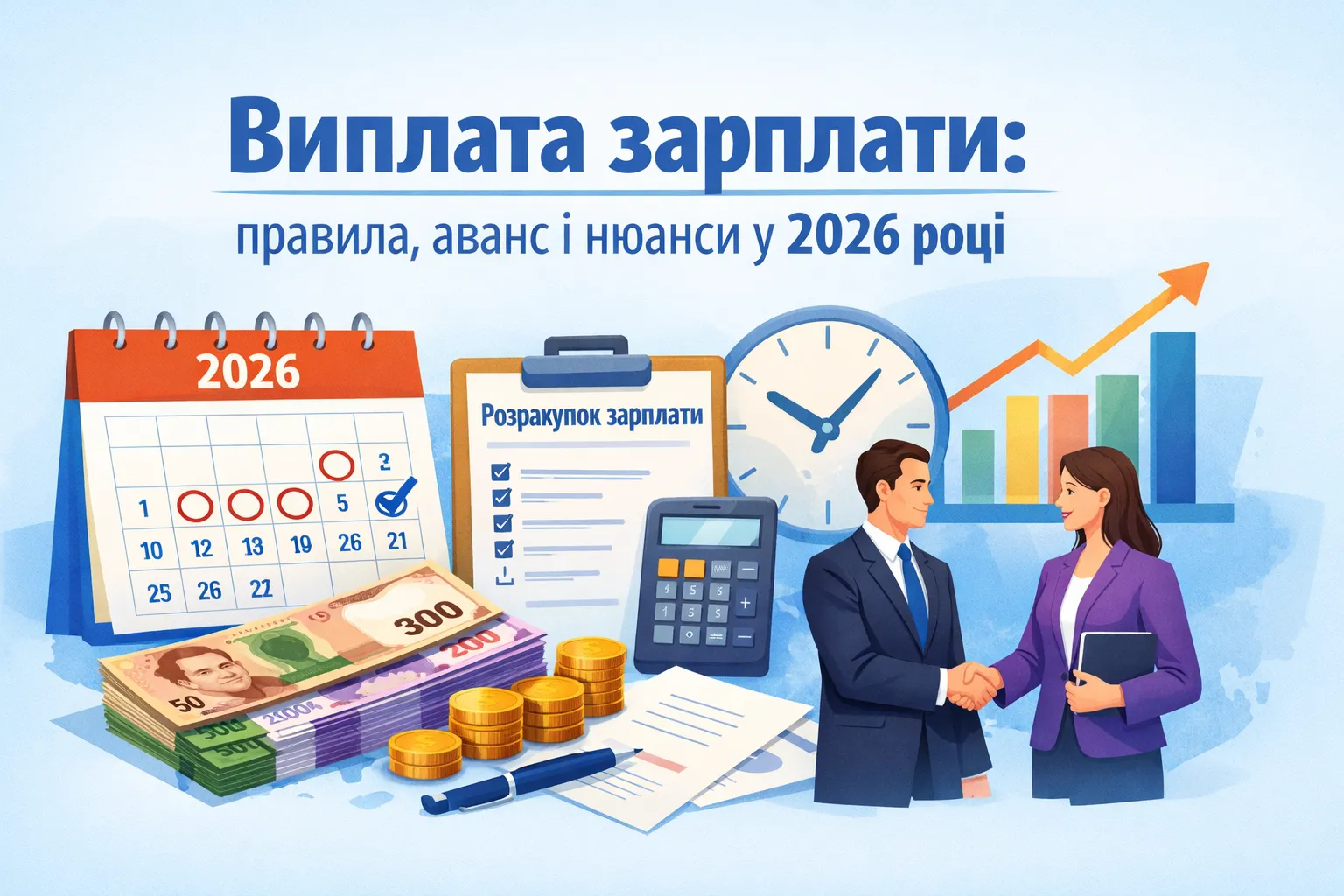 Виплата зарплати: правила, аванс і нюанси у 2026 році