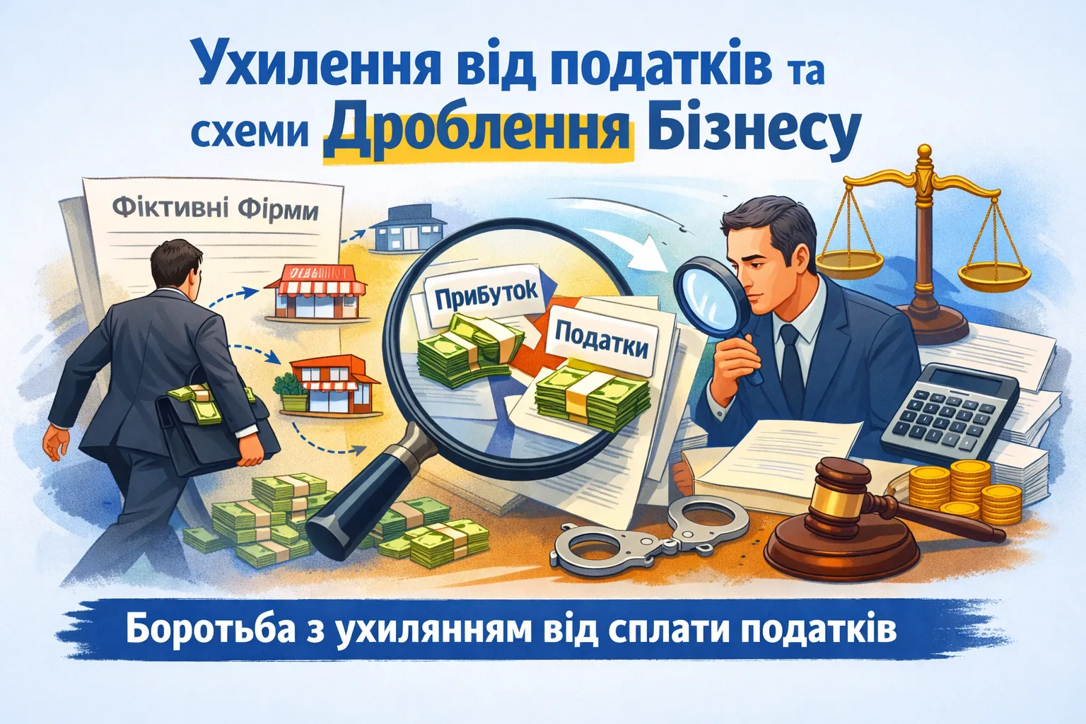 Ухилення від оподаткування, або боротьба зі схемами дроблення