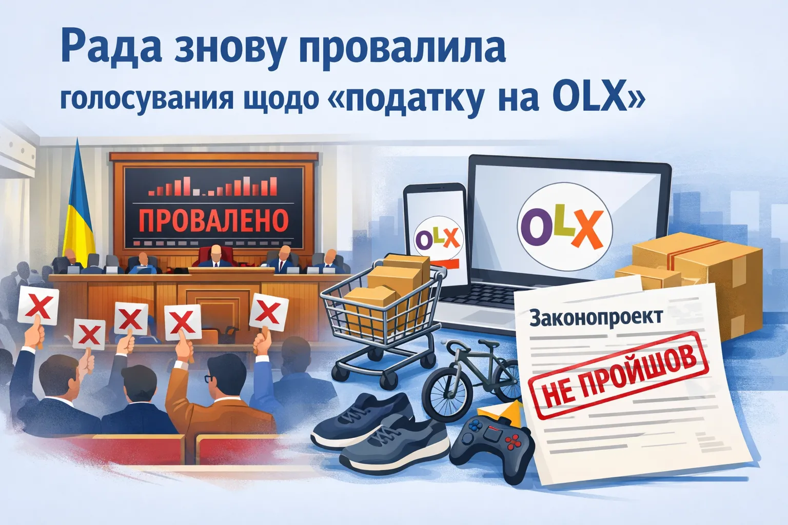 Рада в черговий раз провалила голосування щодо «податку на OLX»