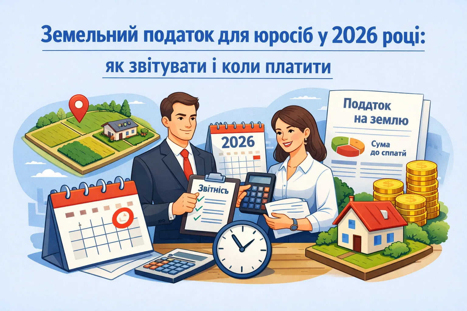 Земельный налог для юрлиц в 2026 году: как отчитываться и когда платить