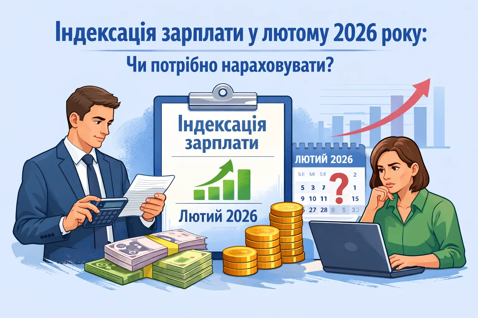 Індексація зарплати у лютому 2026 року: чи потрібно нараховувати?