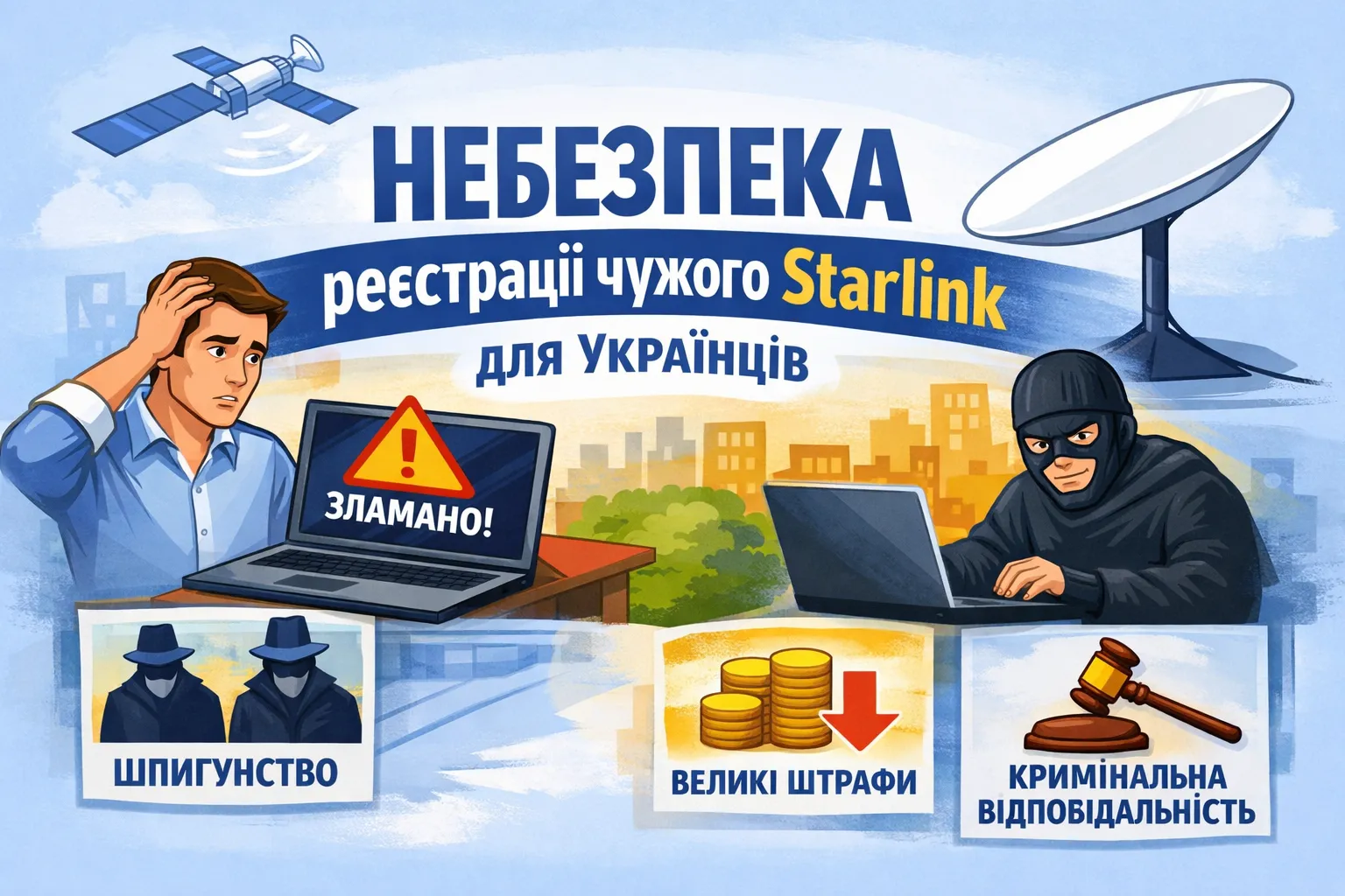 Українців попередили про наслідки реєстрації чужого Starlink