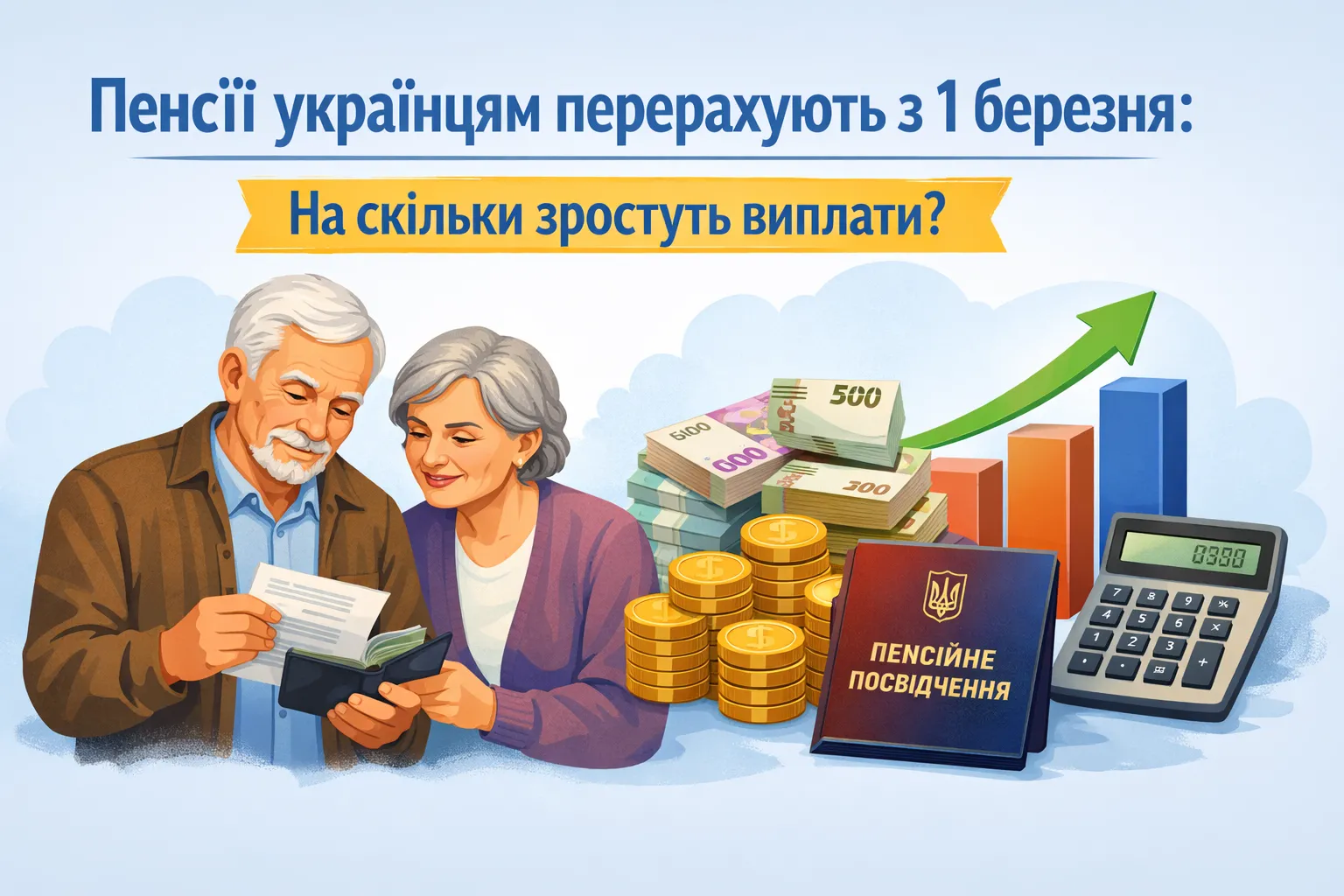 Пенсії українцям перерахують з 1 березня: на скільки зростуть виплати