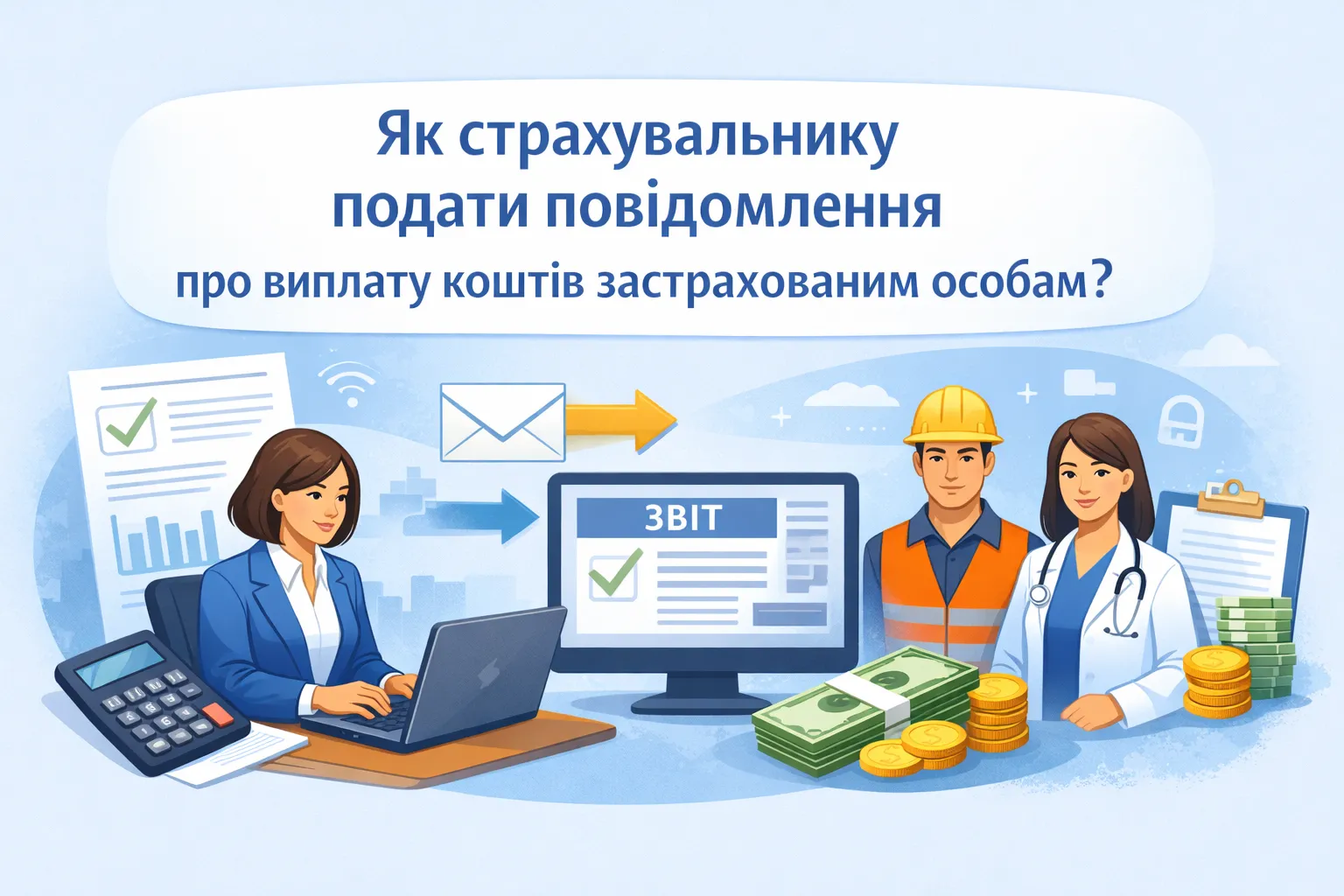 Як страхувальнику подати повідомлення про виплату коштів застрахованим особам?