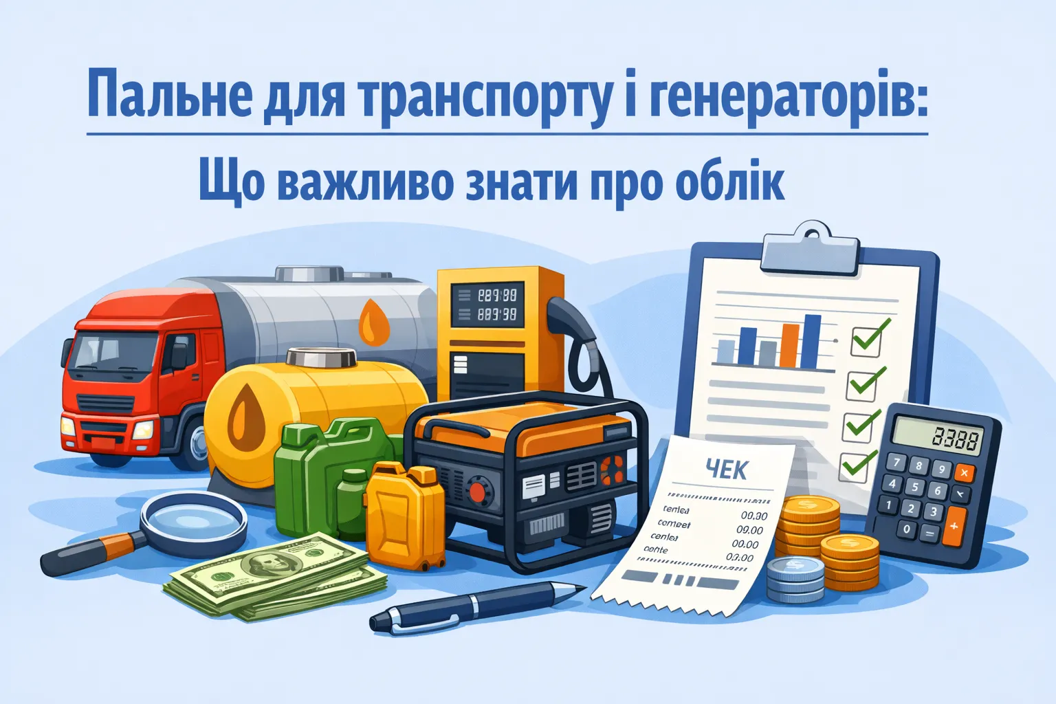 Пальне для транспорту і генераторів: що важливо знати про облік