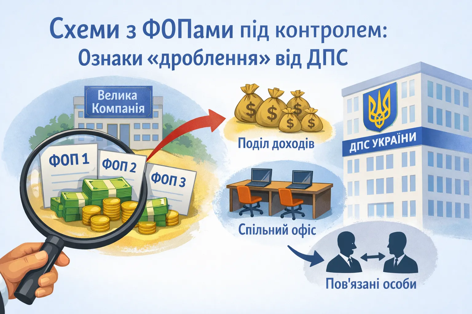 Схеми з ФОПами під контролем: які ознаки «дроблення» бачить ДПС