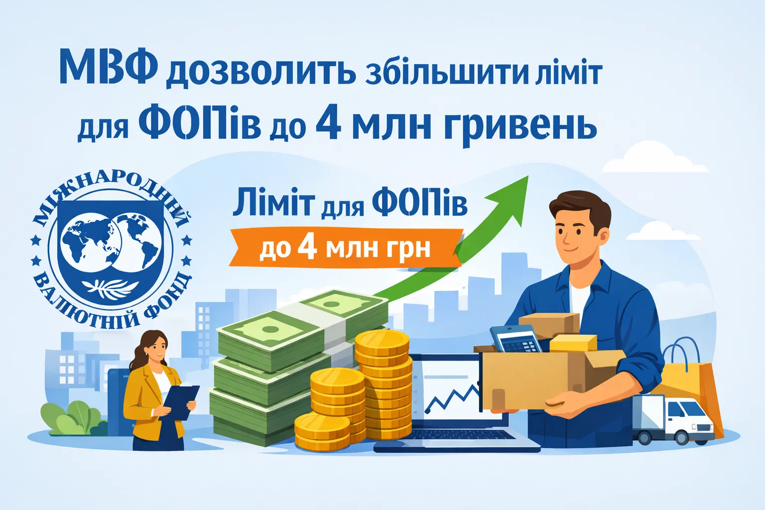 МВФ дозволить збільшити ліміт для ФОПів до чотирьох мільйонів