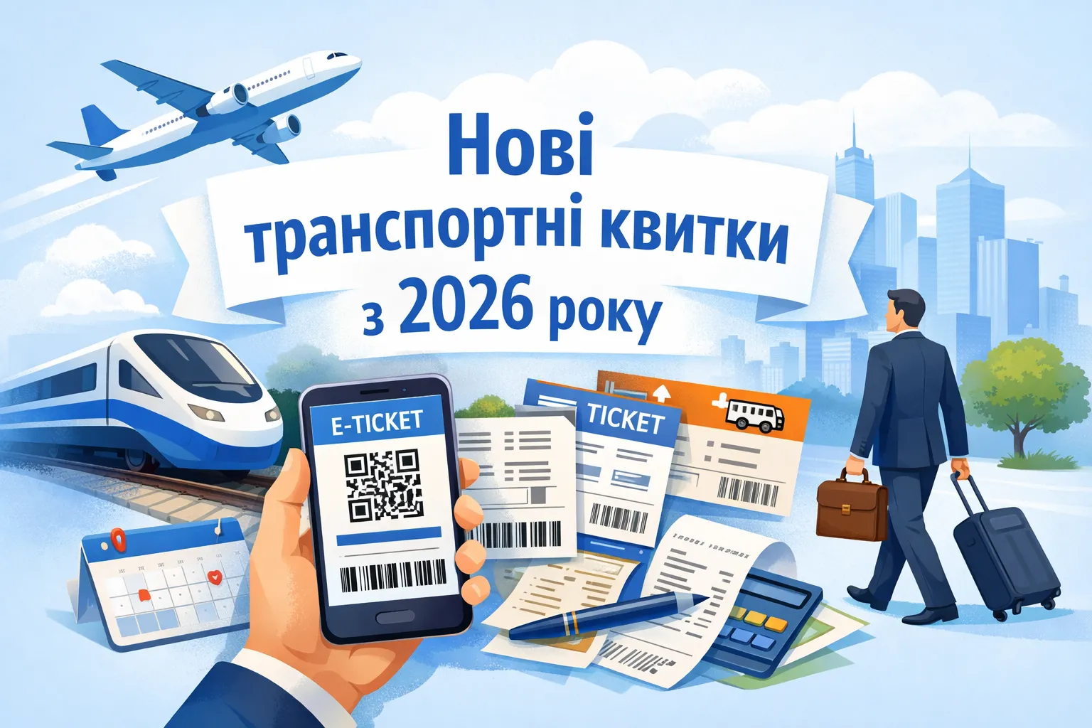 Нові форми транспортних квитків з 2026 року: що важливо для відряджень