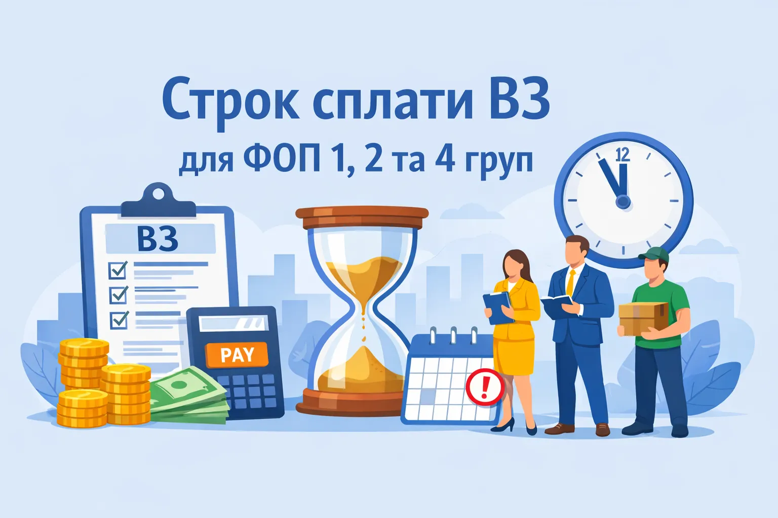 Спливає строк сплати ВЗ єдинниками першої, другої та четвертої груп