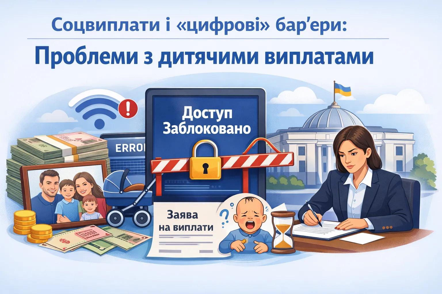 Соцвиплати і «цифрові» бар’єри: У ВРУ розповіли про труднощі з дитячими виплатами