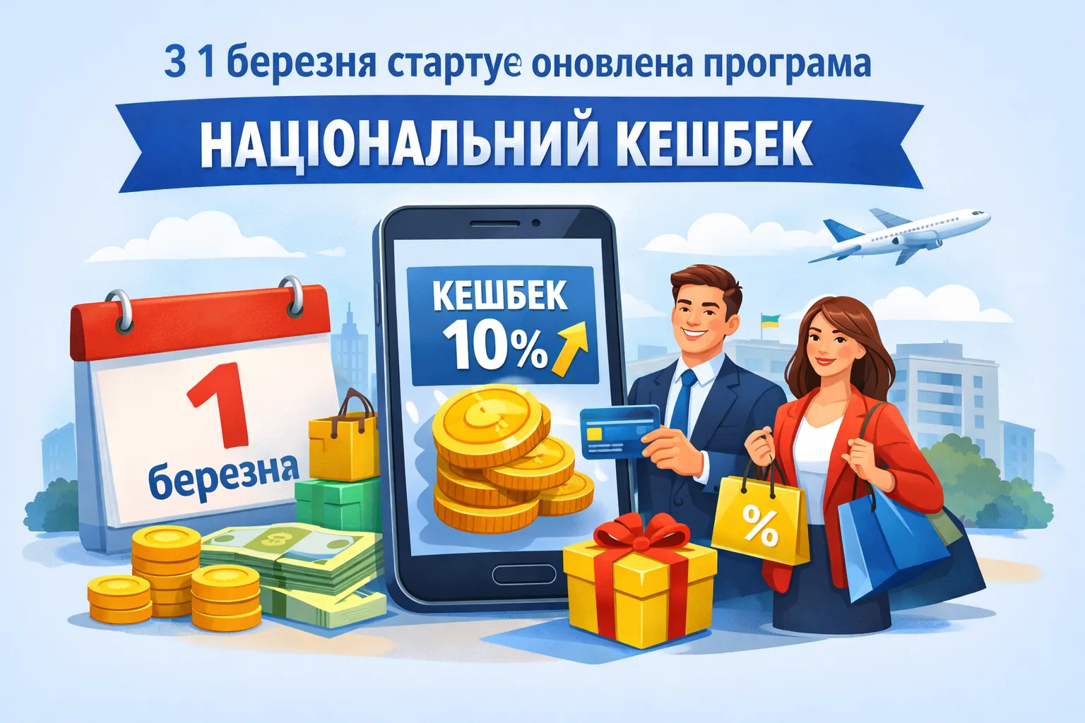 З 1 березня запрацює оновлена програма «Національний кешбек»
