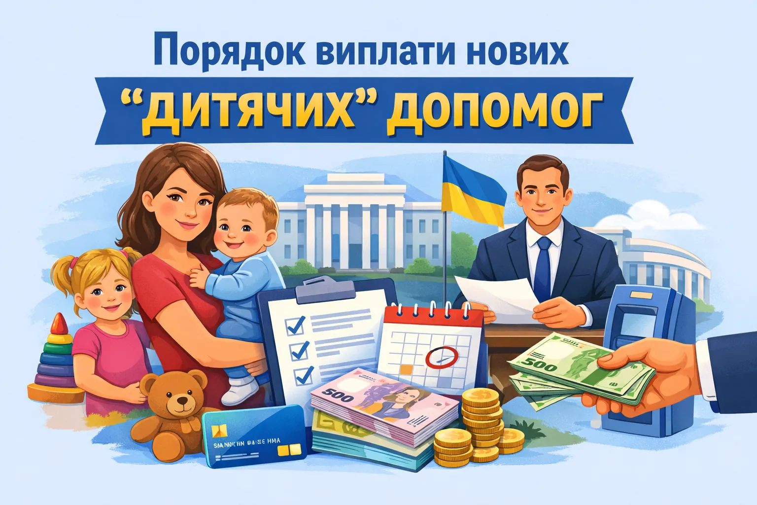 Порядок виплати нових дитячих допомог