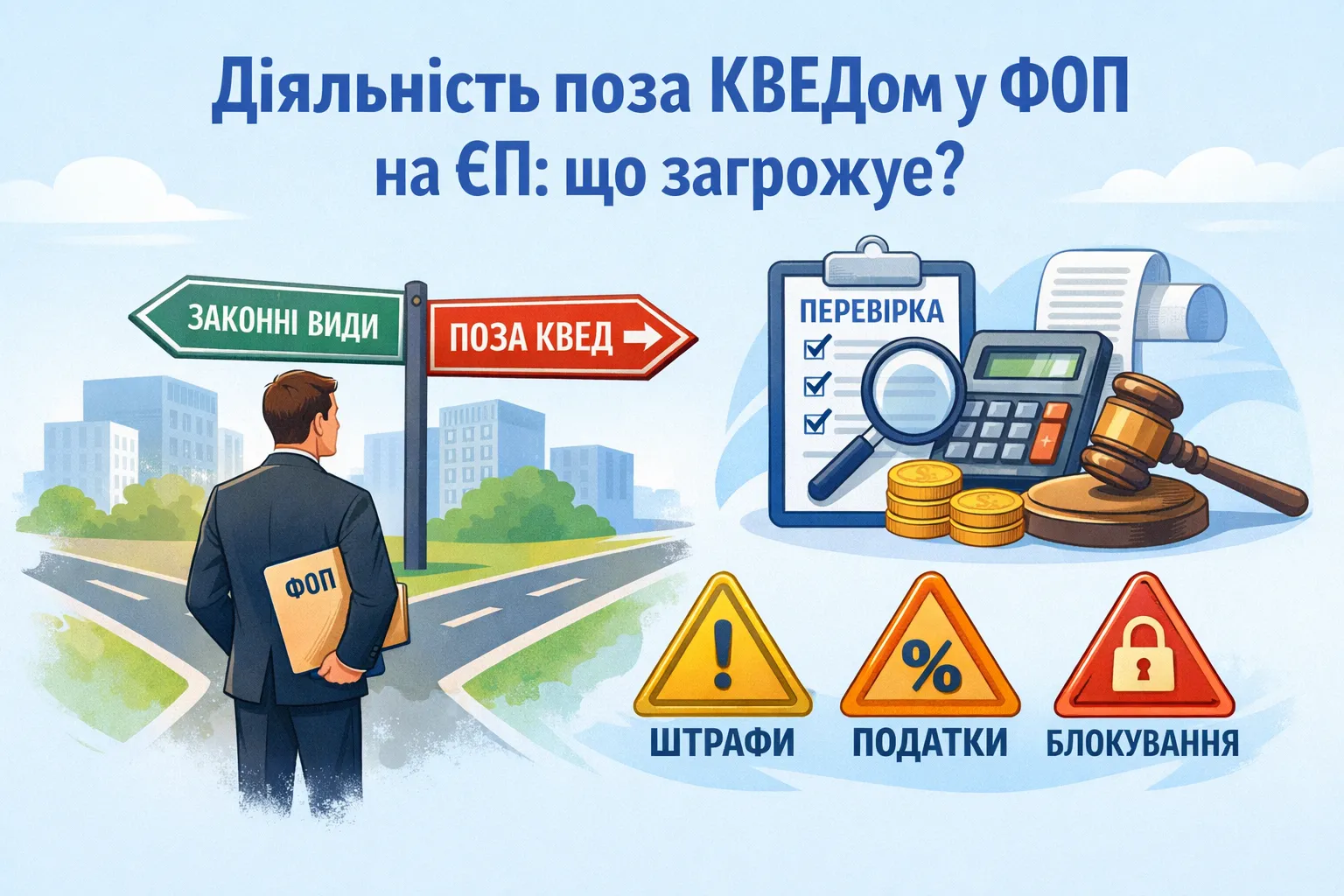 Деятельность вне КВЭД у ФЛП на ЕН: что грозит?