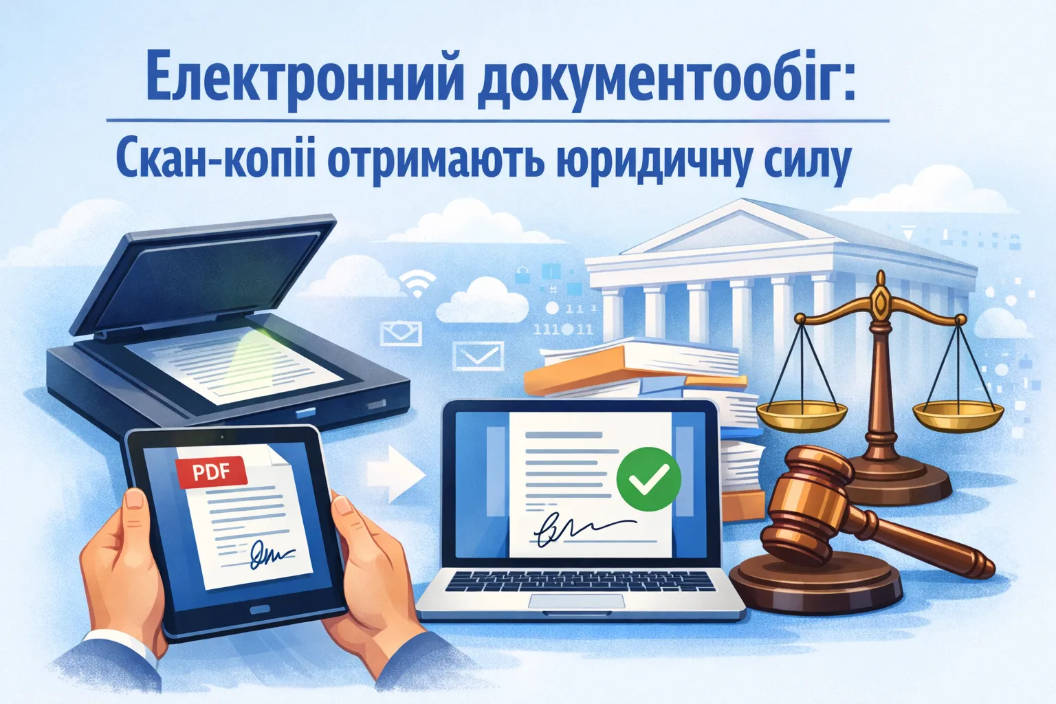 Законопроєкт щодо електронного документообігу: скан-копії отримають юридичну силу