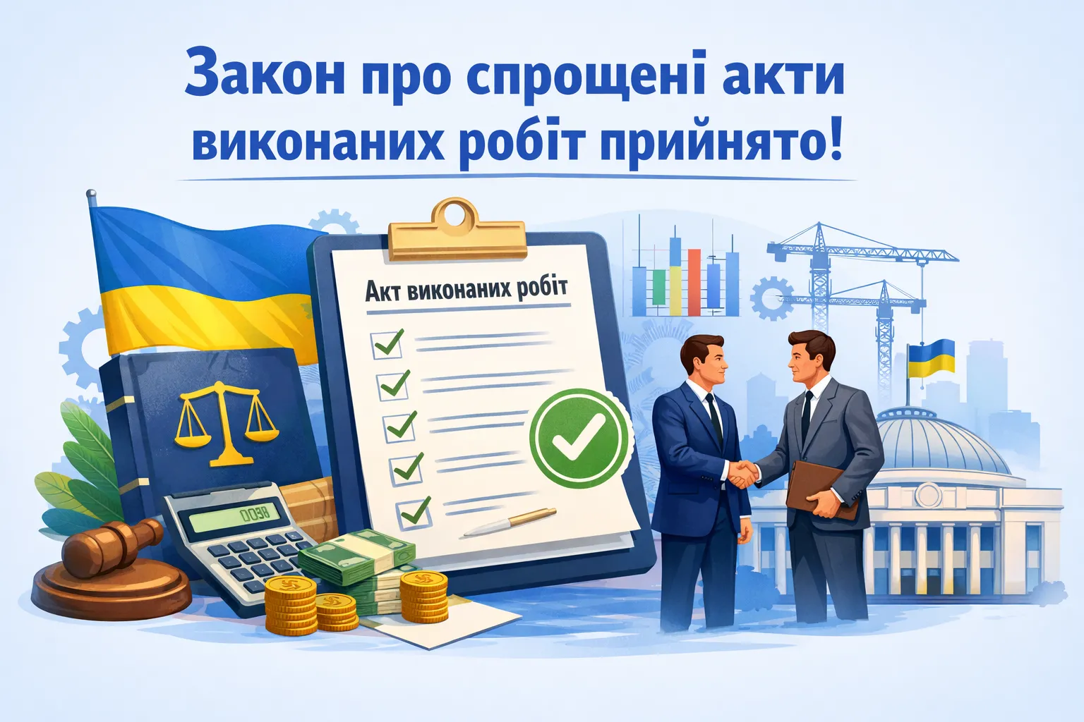 Закон про спрощені правила оформлення актів виконаних робіт прийнято!