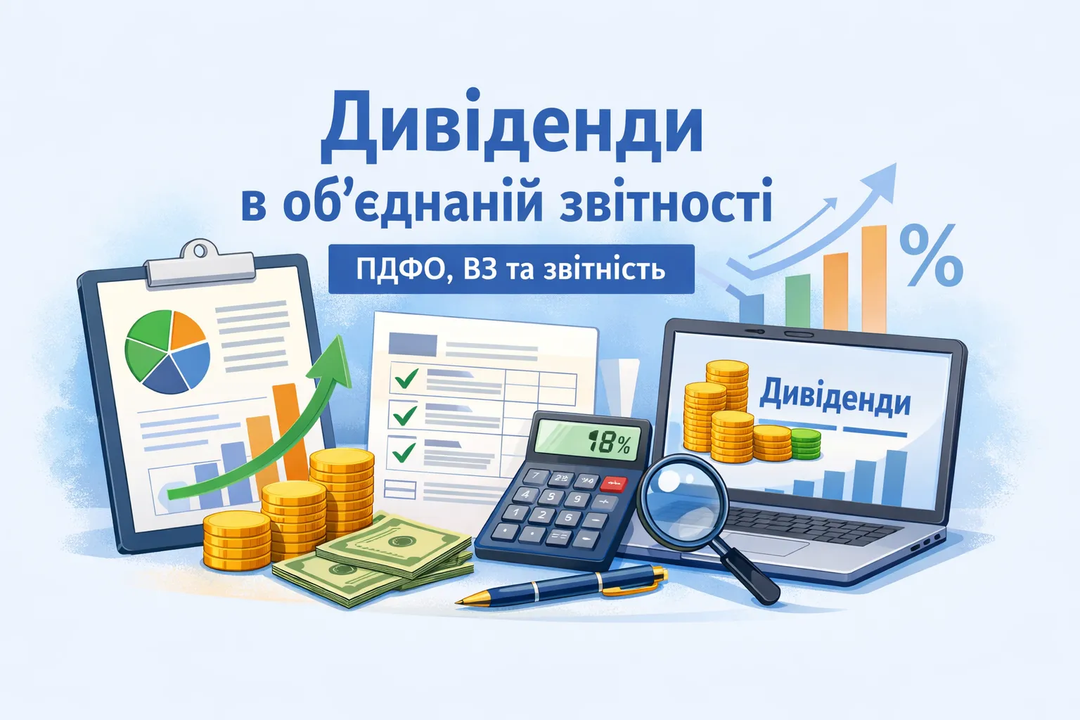 Дивіденди в об’єднаній звітності: ставки ПДФО, ВЗ та порядок відображення