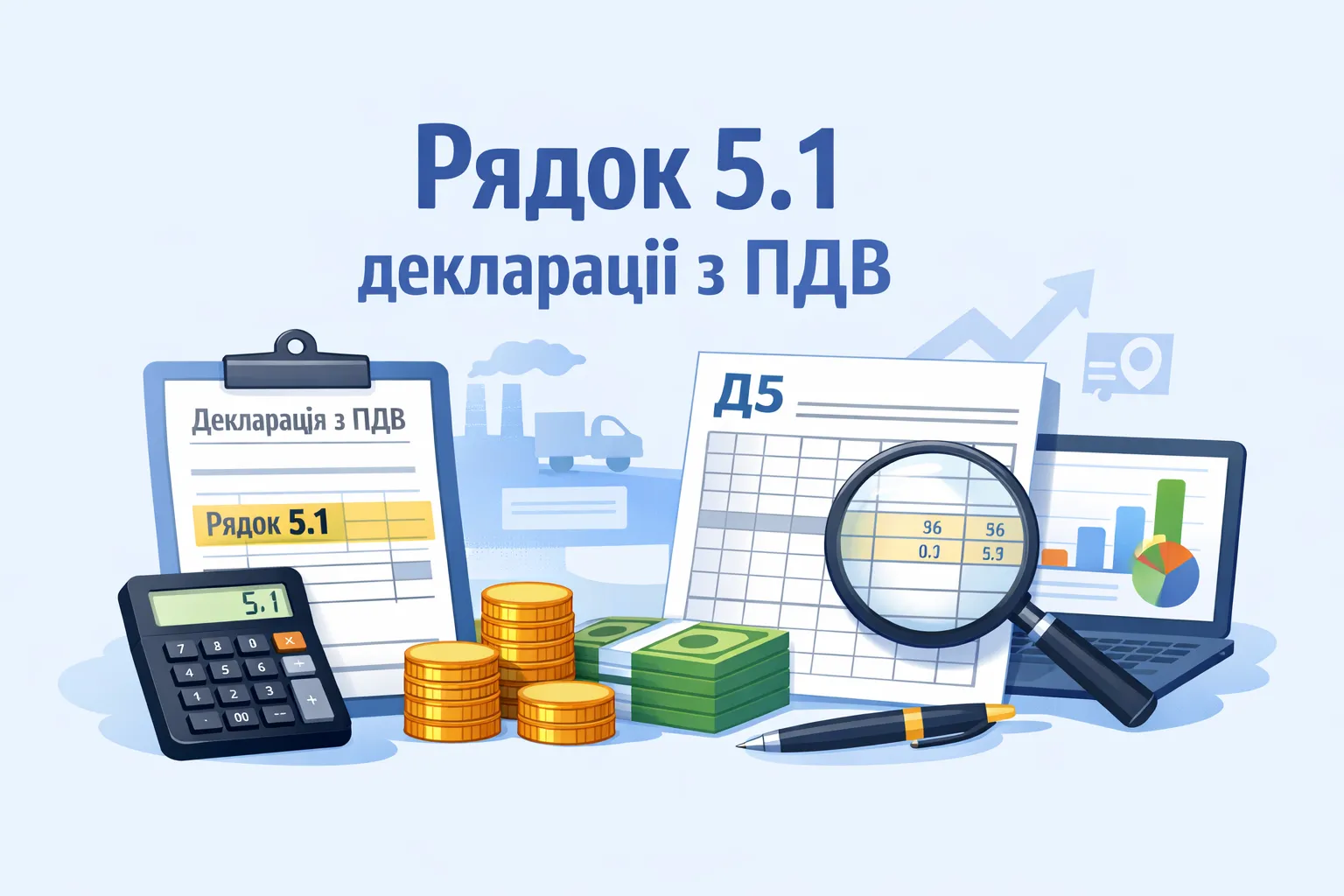 Рядок 5.1 декларації з ПДВ: що відображати та як заповнювати Д5