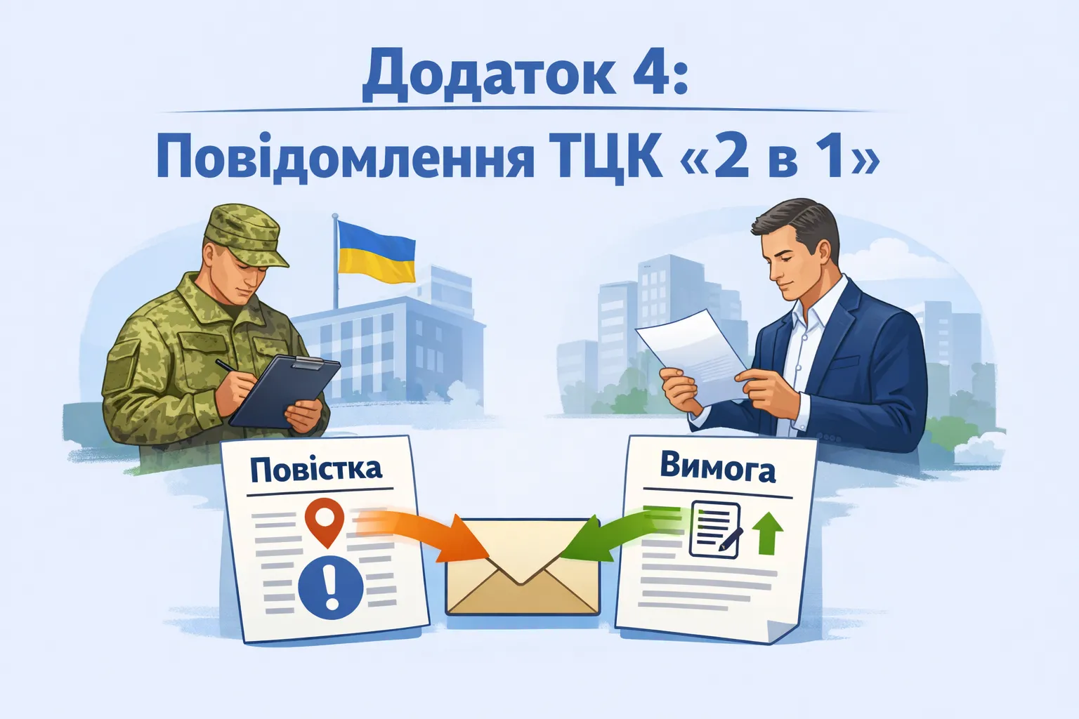 Додаток 4 до Порядку №1487: повідомлення ТЦК «2 в 1»