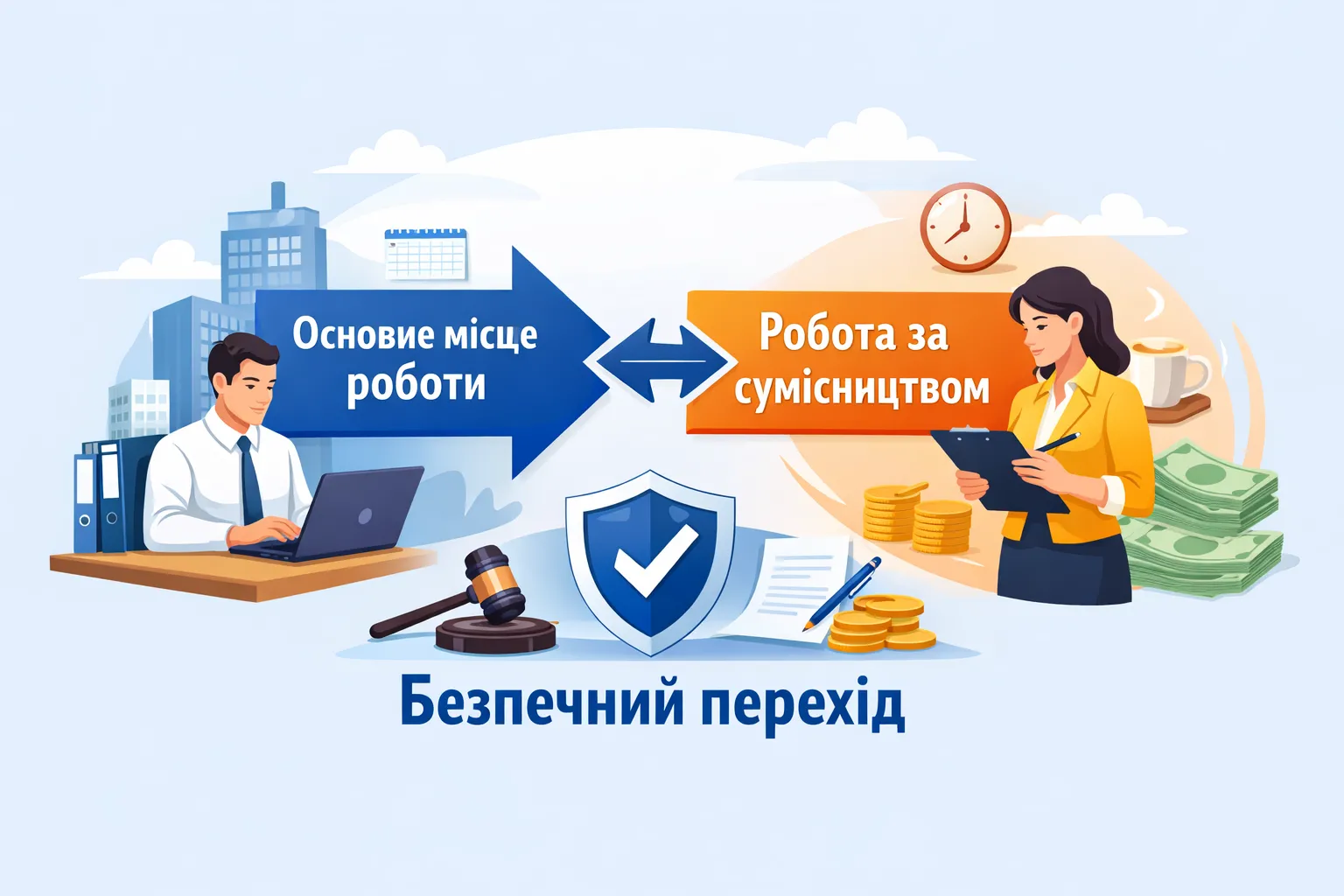 Основне місце роботи ↔ сумісництво: змінюємо ознаку безпечним шляхом