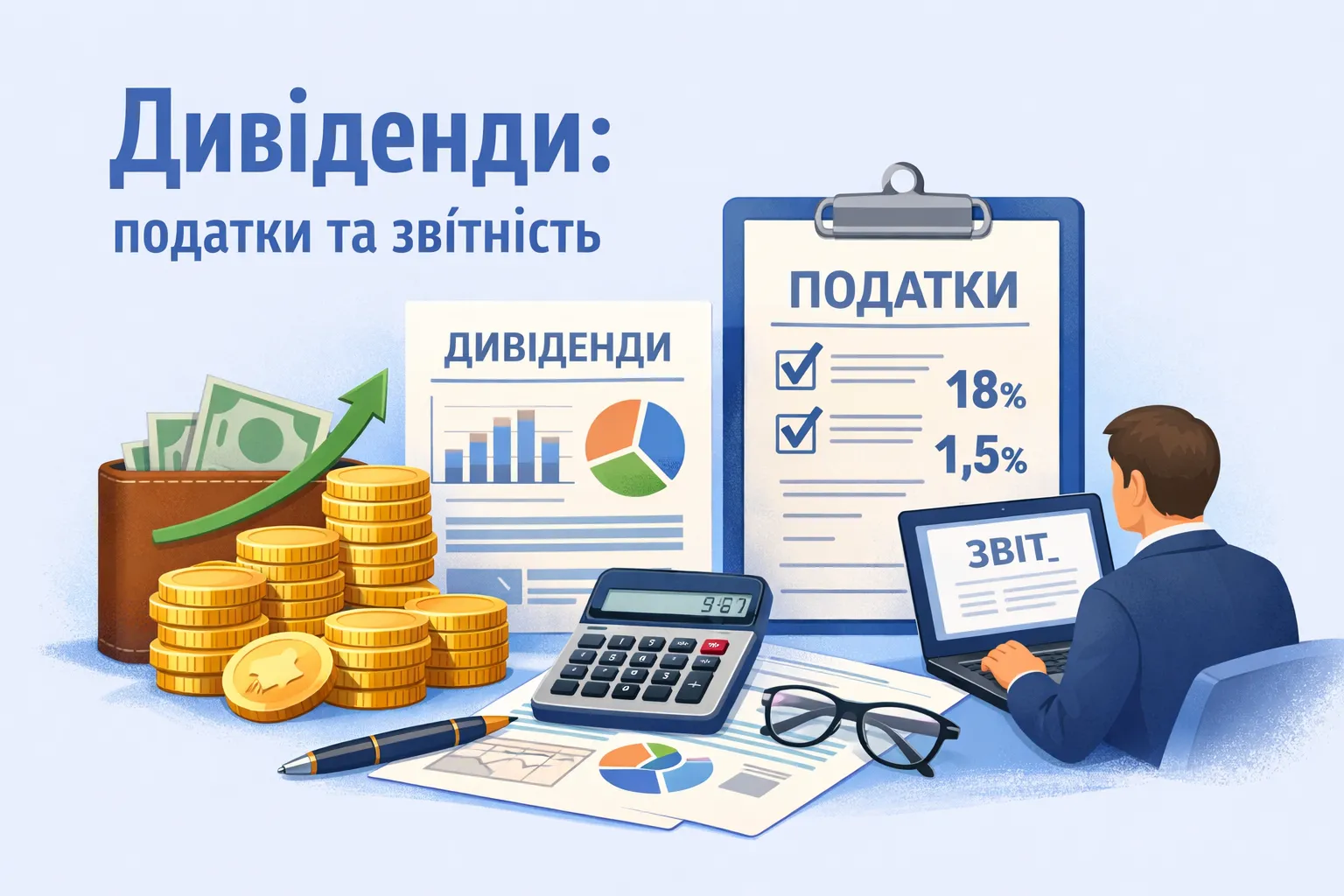 Фізособі нараховано дивіденди: податки та звітність
