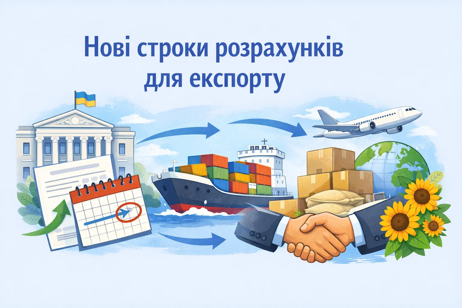 Нацбанк збільшує граничні строки розрахунків для деяких експортних операцій