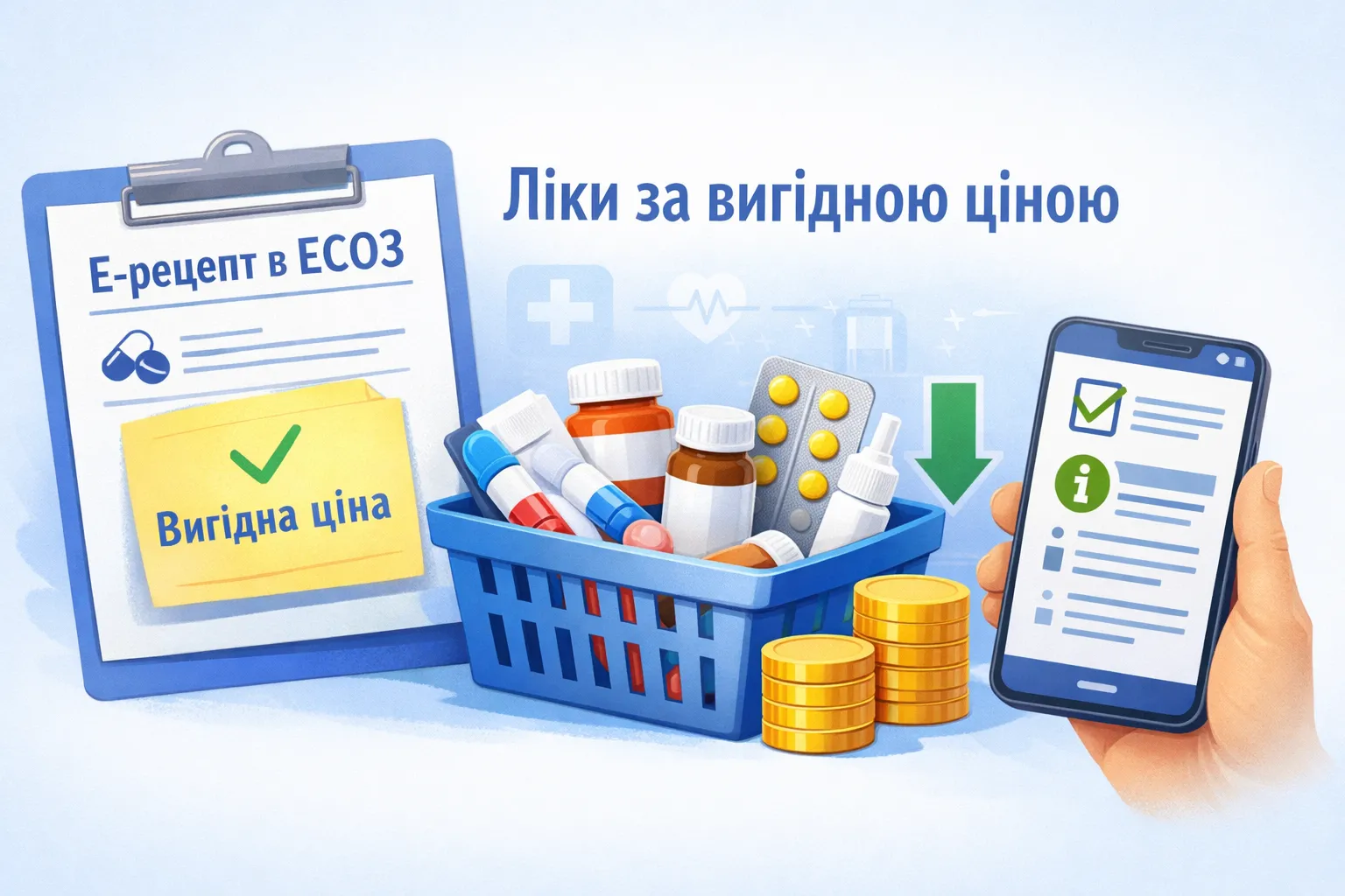 Ліки за найвигіднішою ціною: нова інформація в памʼятці до е-рецепта в ЕСОЗ
