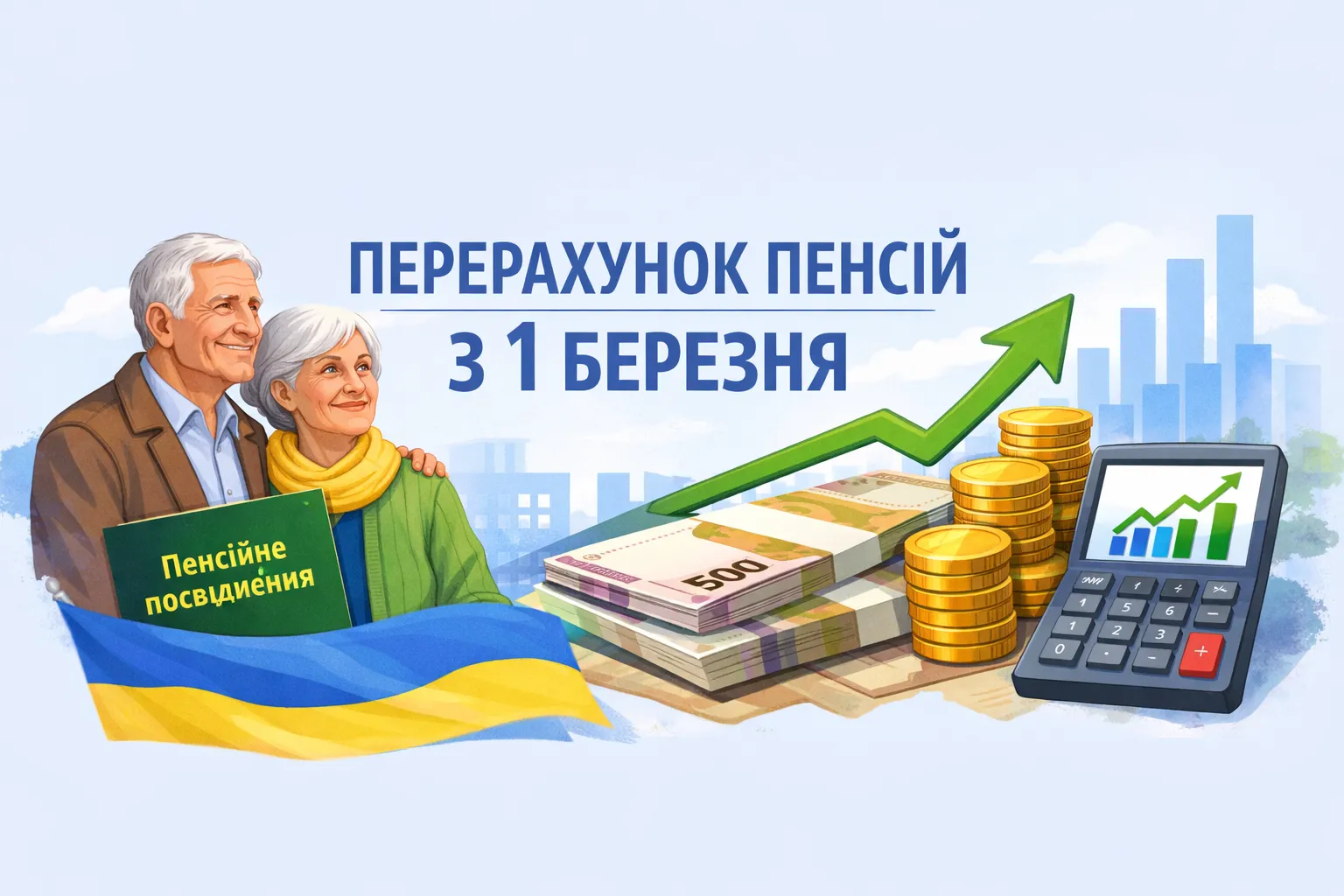 Пенсії українцям перерахують з 1 березня: на скільки зростуть виплати Пенсії українцям перерахують з 1 березня: на скільки зростуть виплати