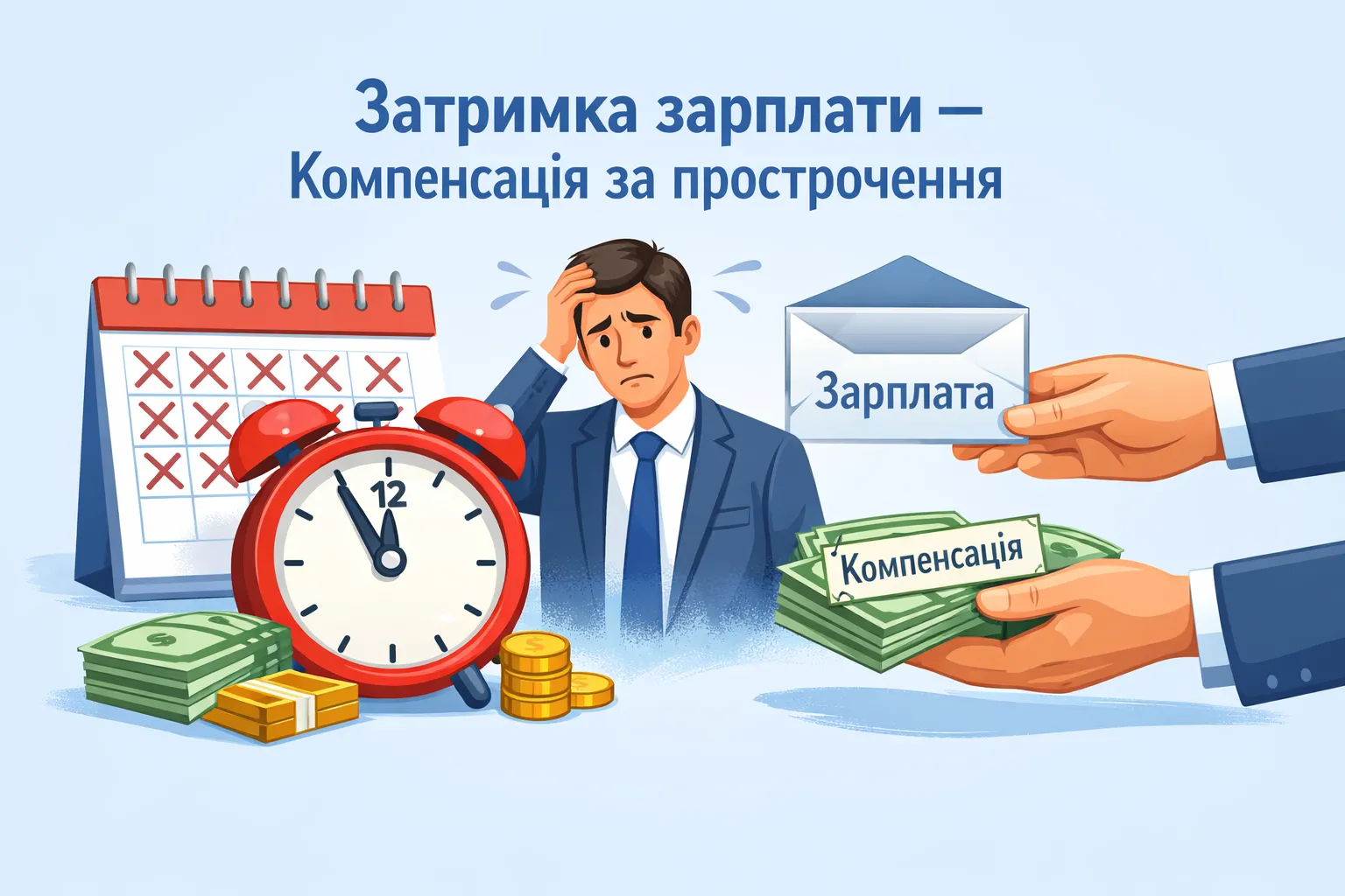 Несвоєчасна виплата зарплати: коли нараховуємо компенсацію?