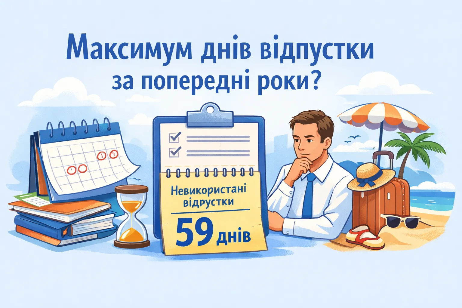 Відпустки за минулі роки: скільки днів максимум можна надати?