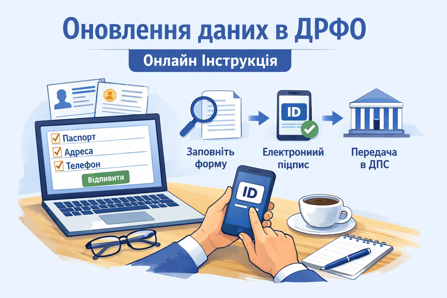 Як дистанційно оновити дані в ДРФО: покрокова інструкція