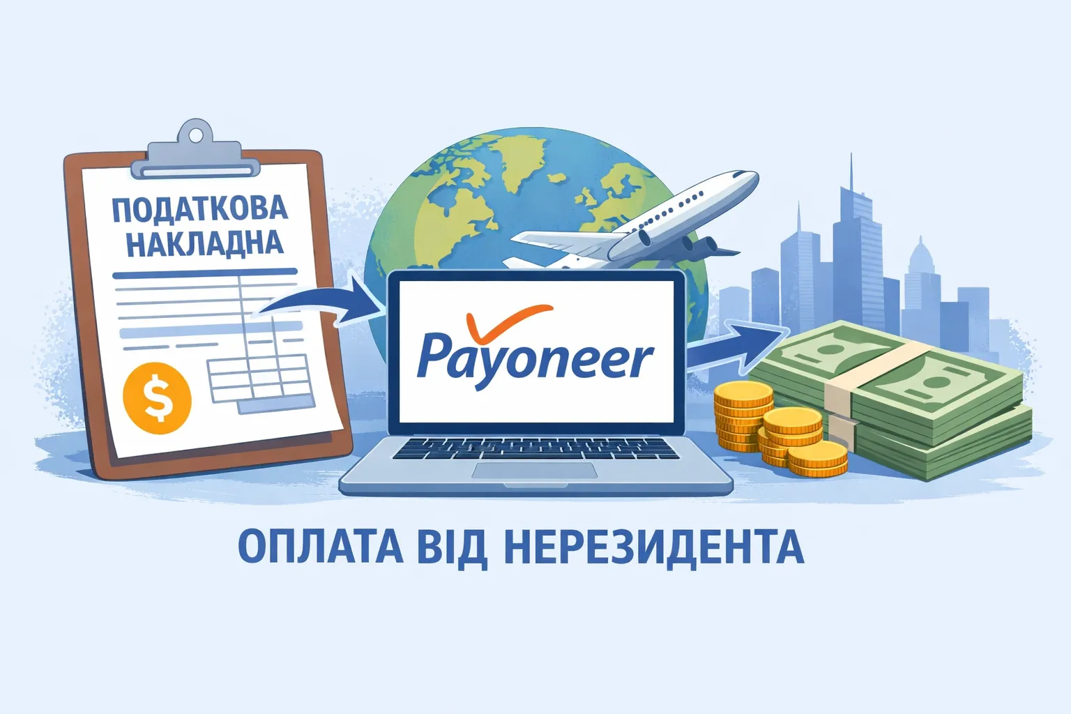 Податкова накладна на оплату від нерезидента через Payoneer