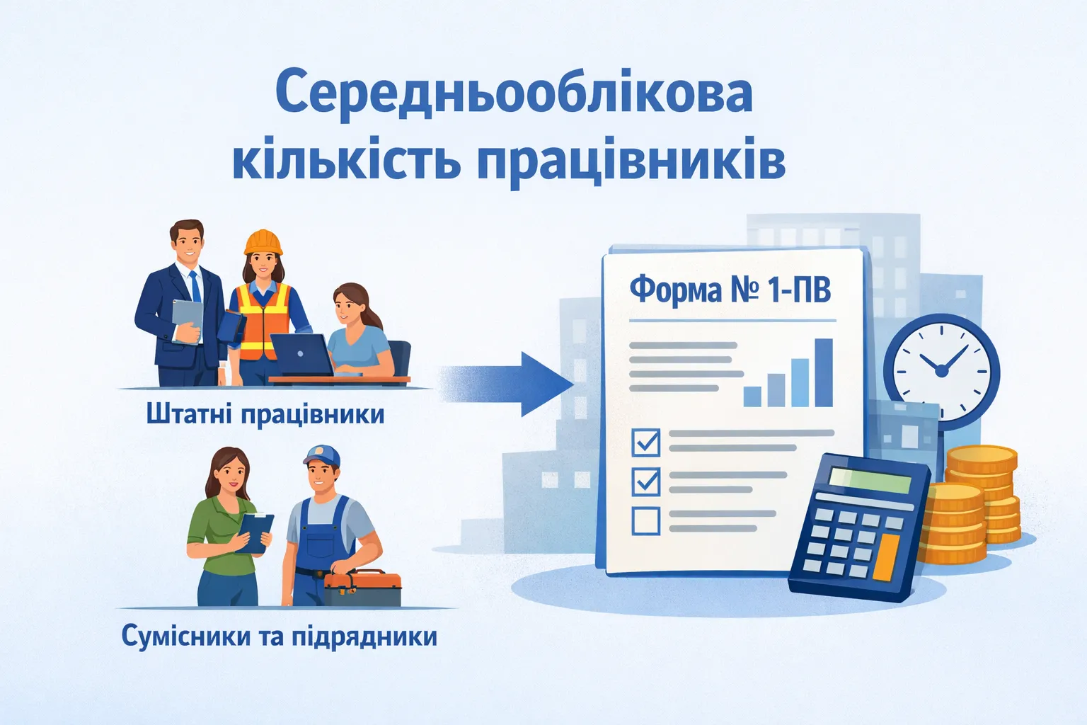 Держстат пояснив, кого включати до середньооблікової кількості працівників у формі №1-ПВ