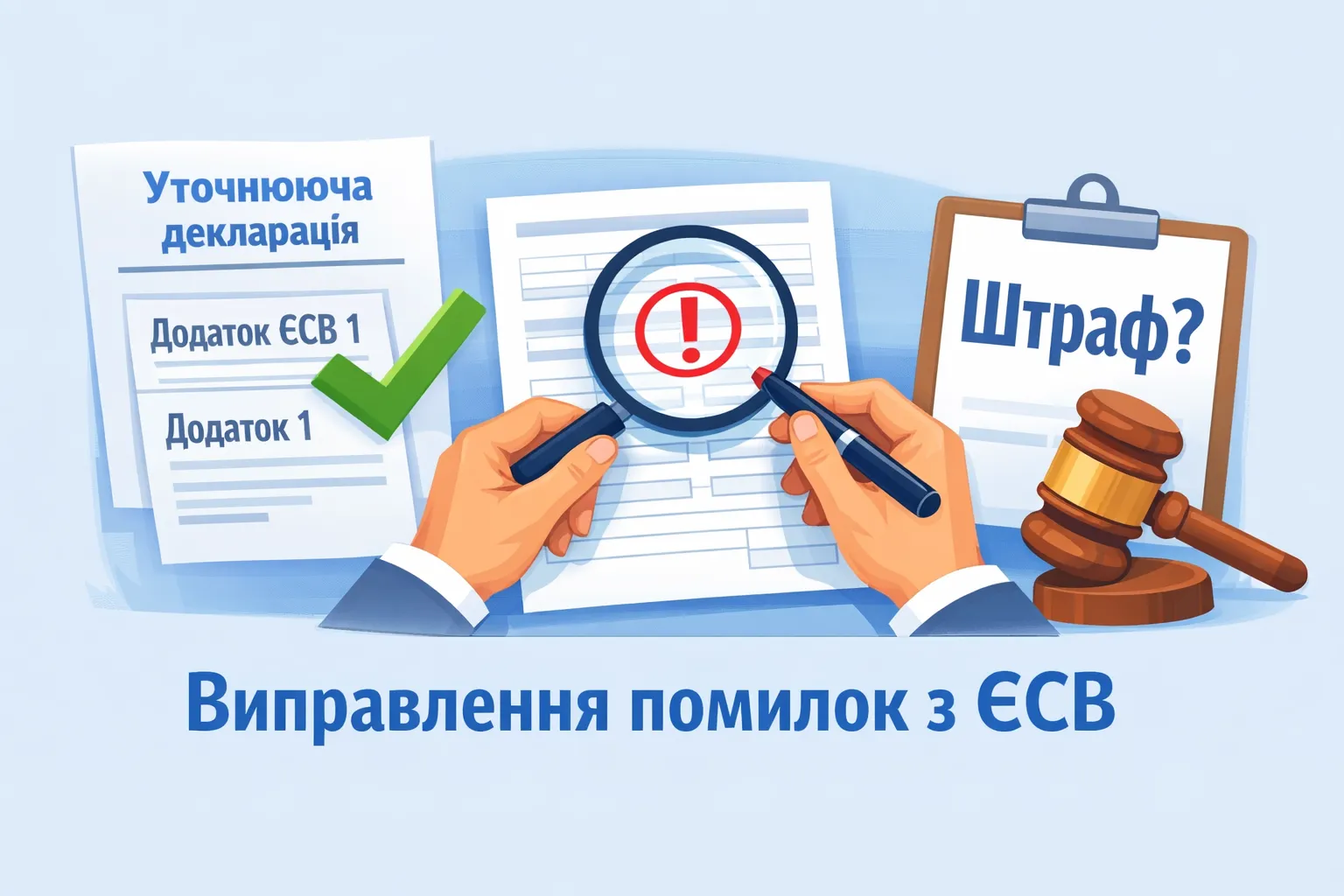 Чи нараховується штраф при самостійному виправленні помилок по єдиному внеску у Додатку ЄСВ 1 та Додатку 1 у складі «Уточнюючої» декларації?