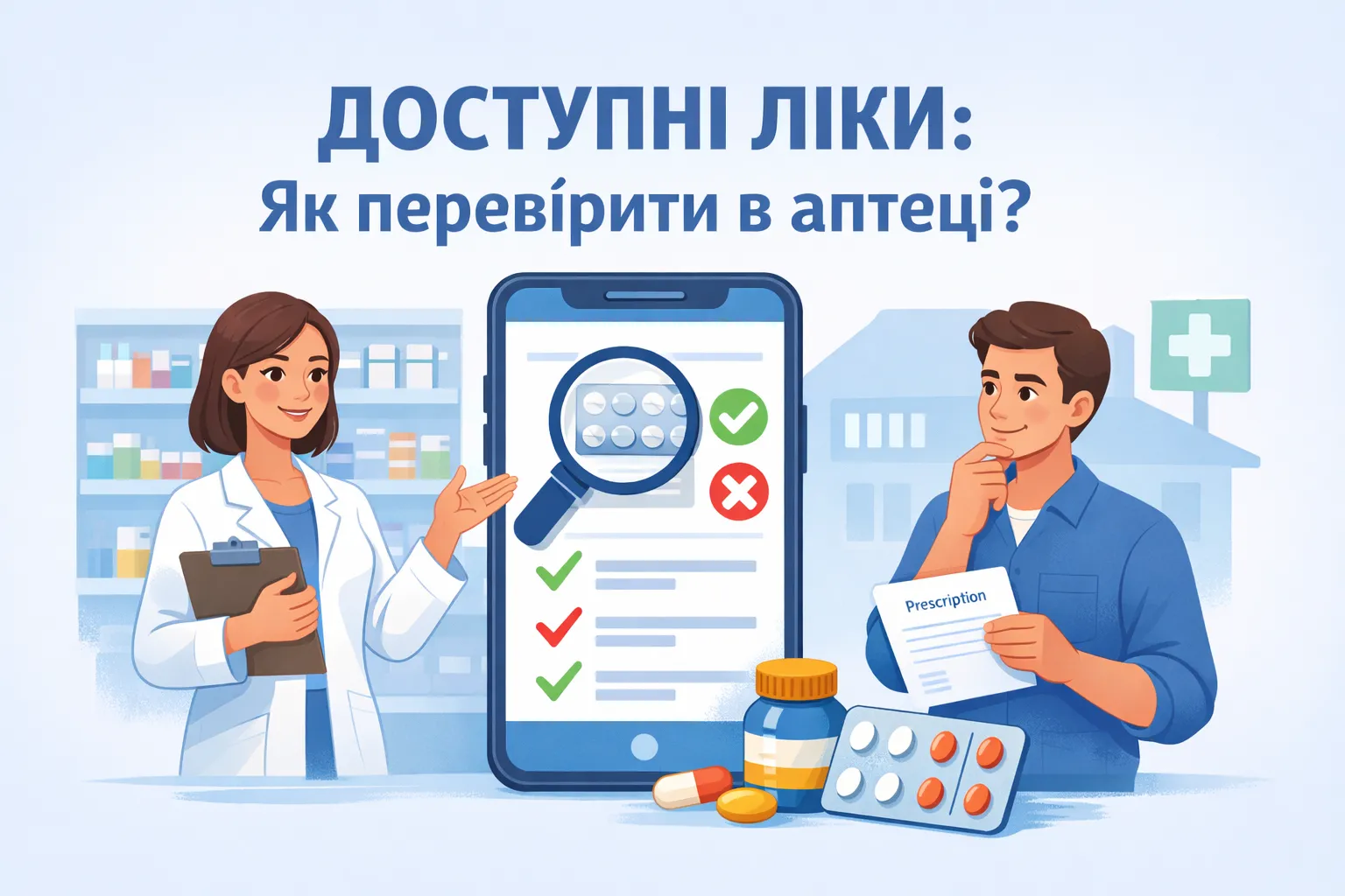Як перевірити, чи є в аптеці необхідний препарат за програмою Доступні ліки — роз’яснення
