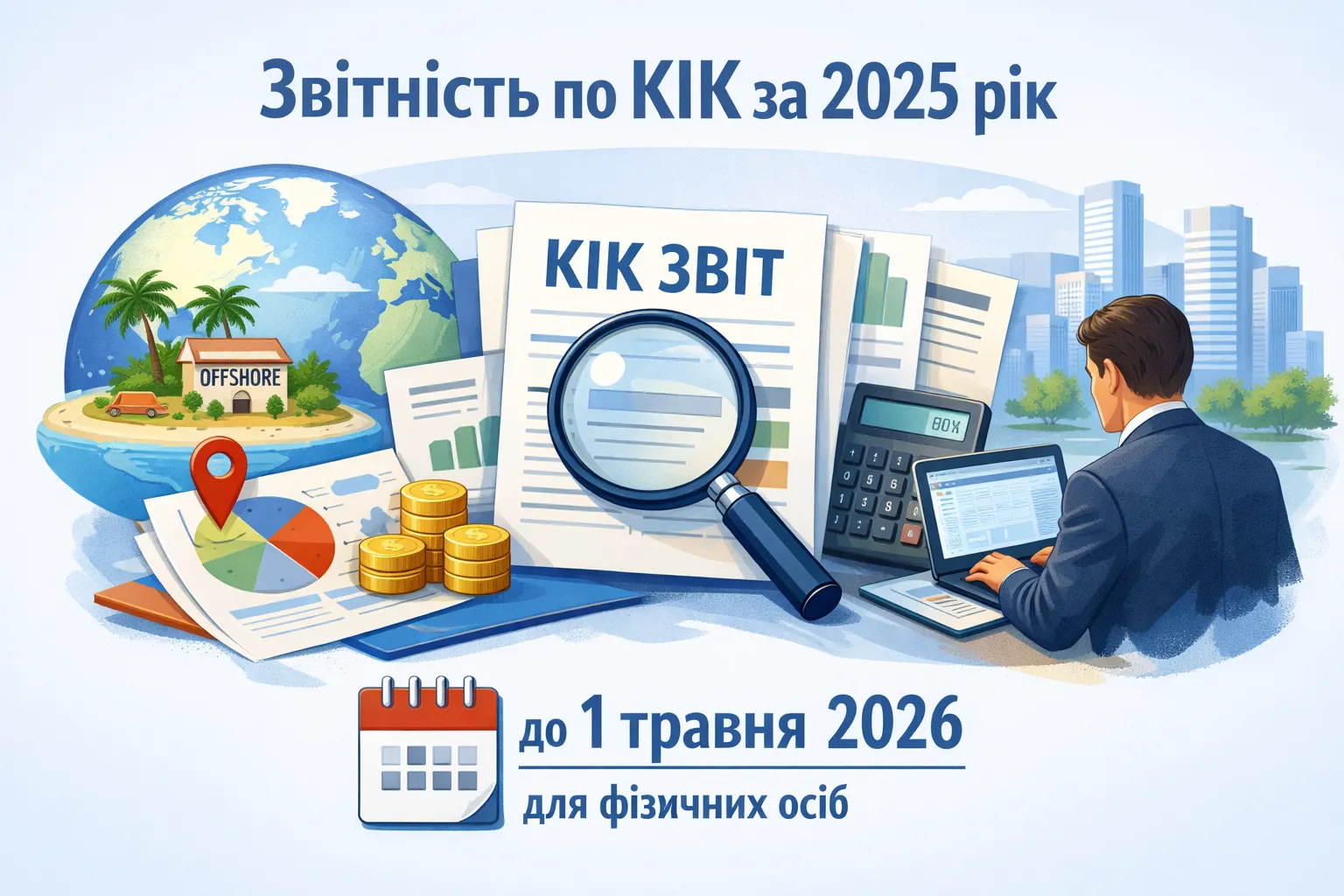 Отчеты о контролируемых иностранных компаниях: подача контролирующими лицами за 2025 год до 1 мая 2026 для физлиц