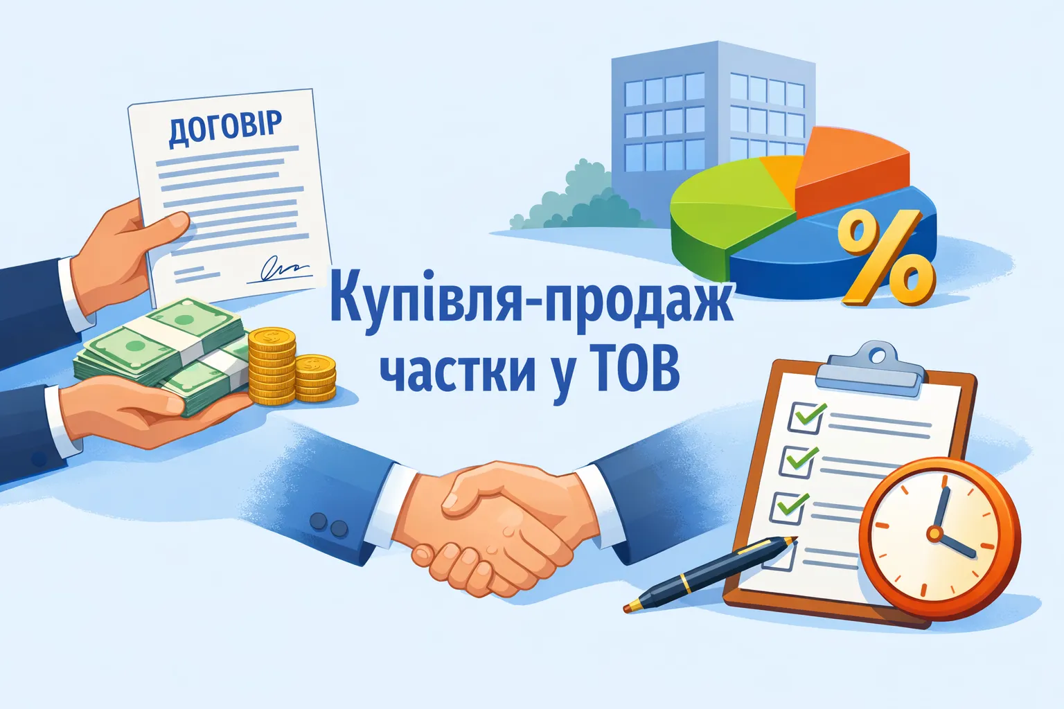 Купівля-продаж частки у ТОВ: процедура, оформлення, строки