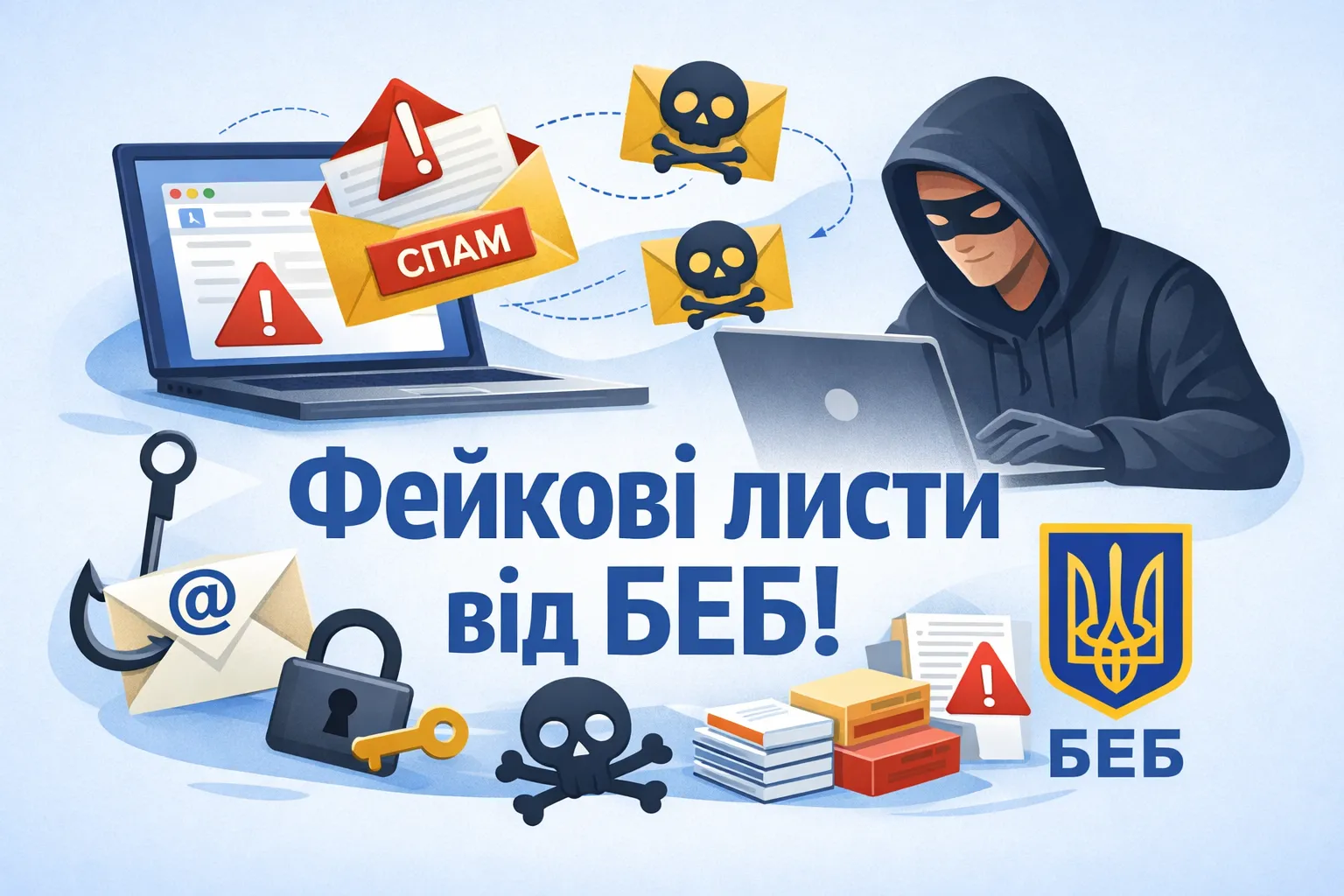 Увага: масова розсилка фейкових електронних листів від БЕБ