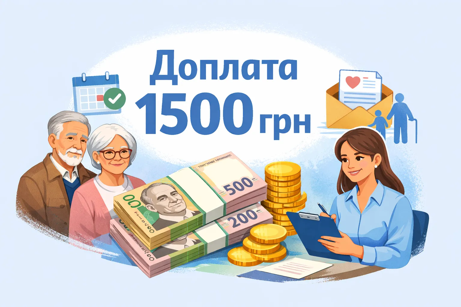 Українцям обіцяють доплату 1500 грн: нова програма для пенсіонерів і отримувачів соцдопомоги  